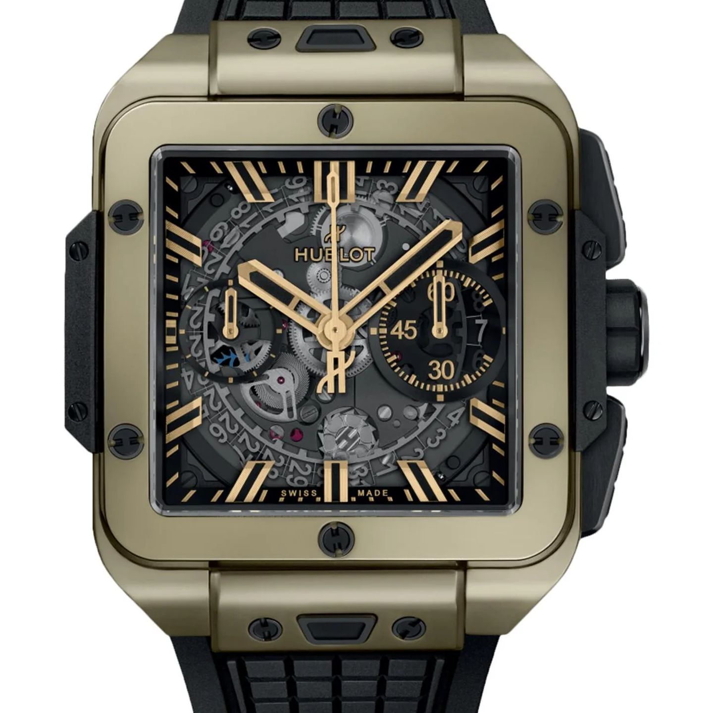 Hublot Square Bang 821.MX.0130.RX (2026) - Transparant wijzerplaat 42mm Geelgoud (1/1)
