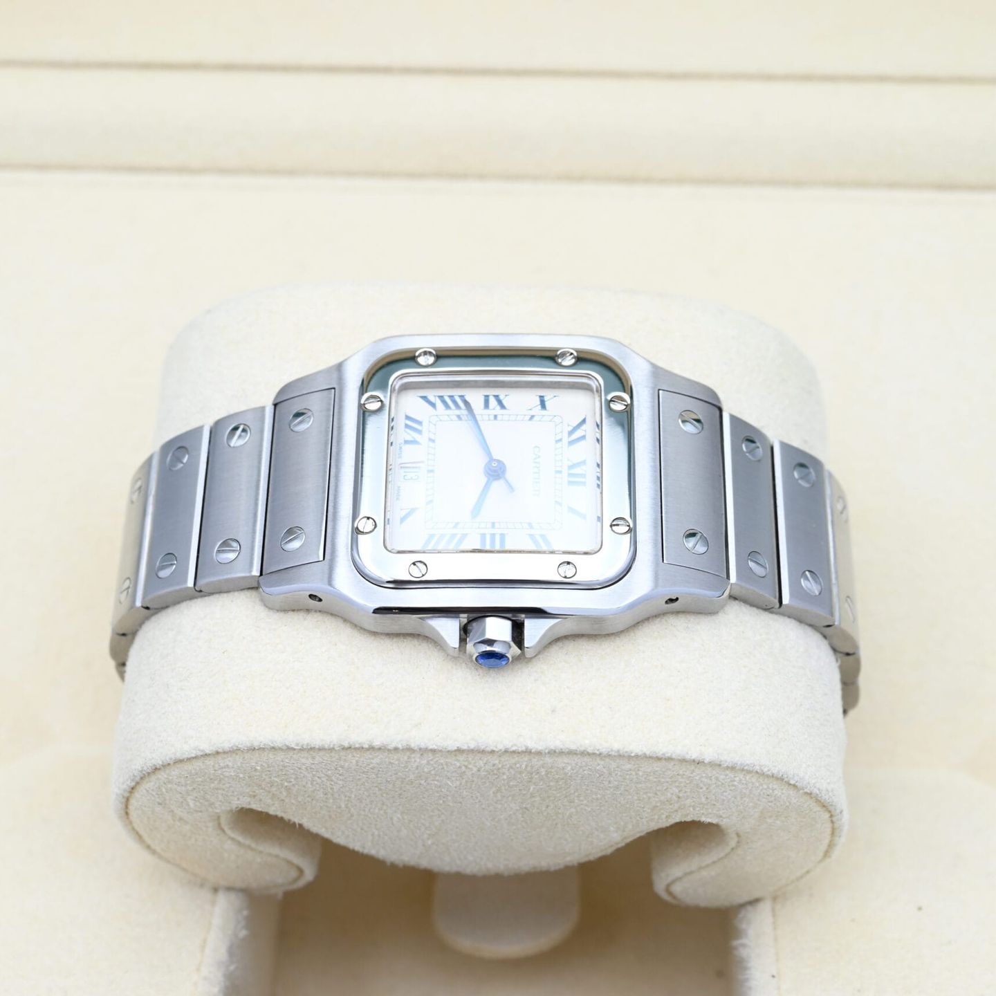 Cartier Santos Galbée 987901 (1995) - White dial 29 mm Steel case (4/8)