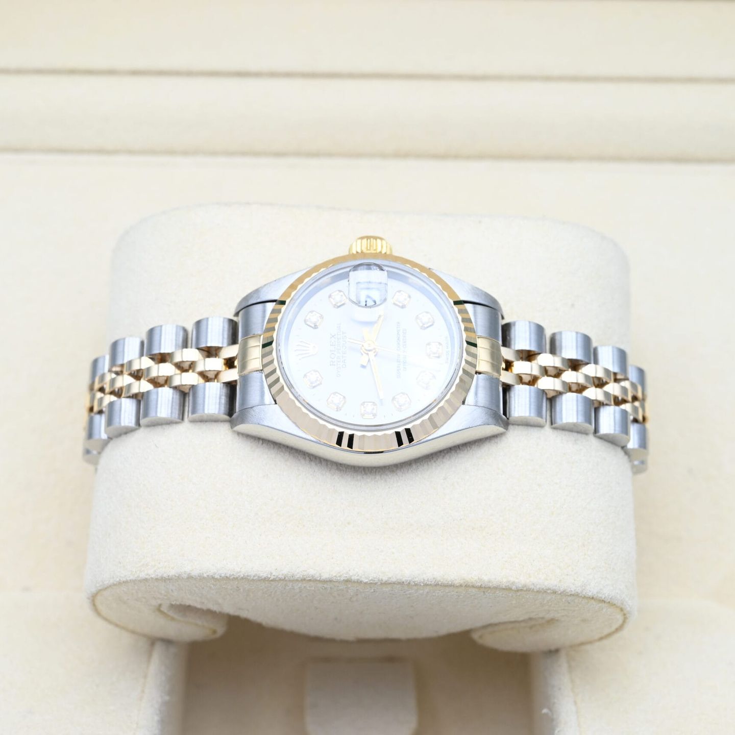 Rolex Lady-Datejust 69173 (1996) - Grijs wijzerplaat 26mm Goud/Staal (3/7)