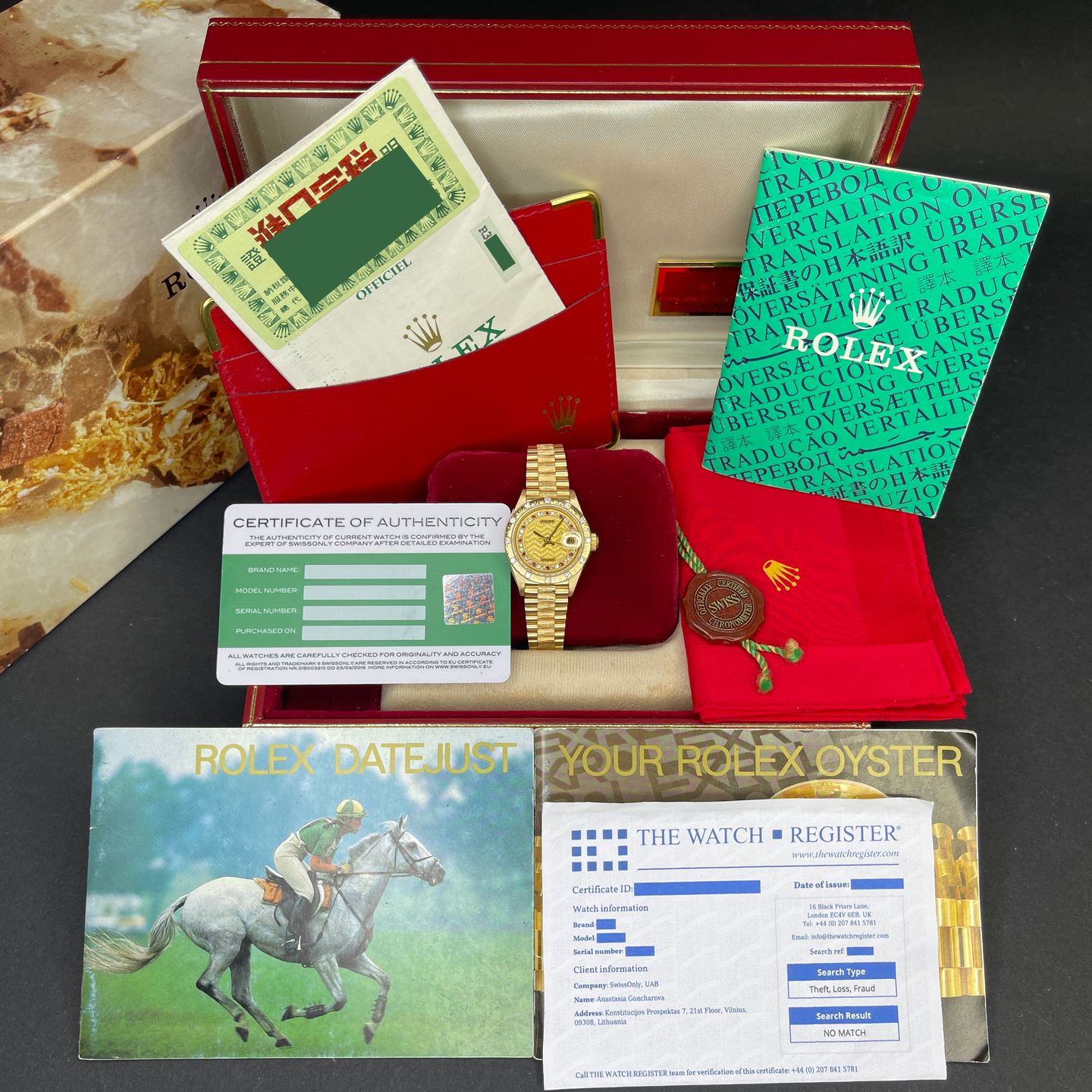 Rolex Lady-Datejust 69288 (1988) - Champagne dial 26 mm Yellow Gold case (3/8)