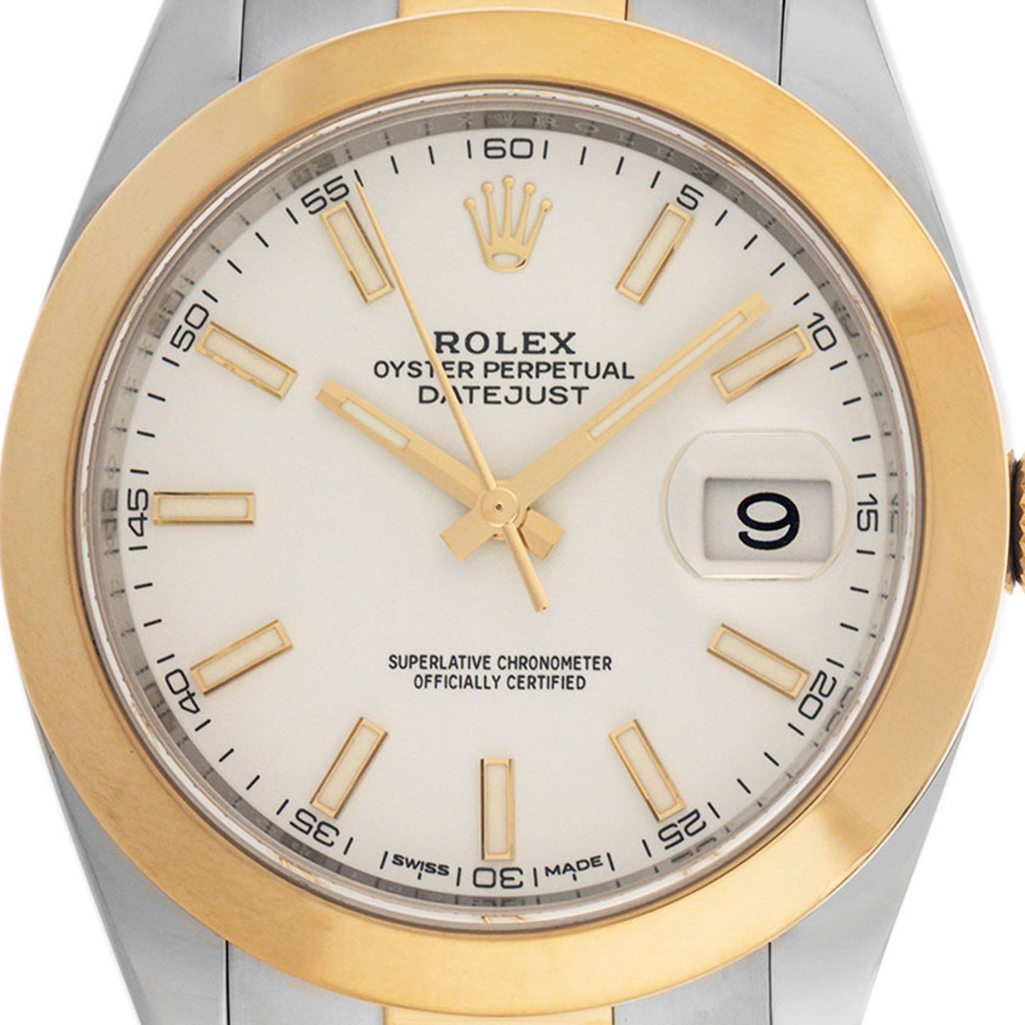 Rolex Datejust 41 126303 (Unknown (random serial)) - White dial 41 mm Gold/Steel case (1/7)