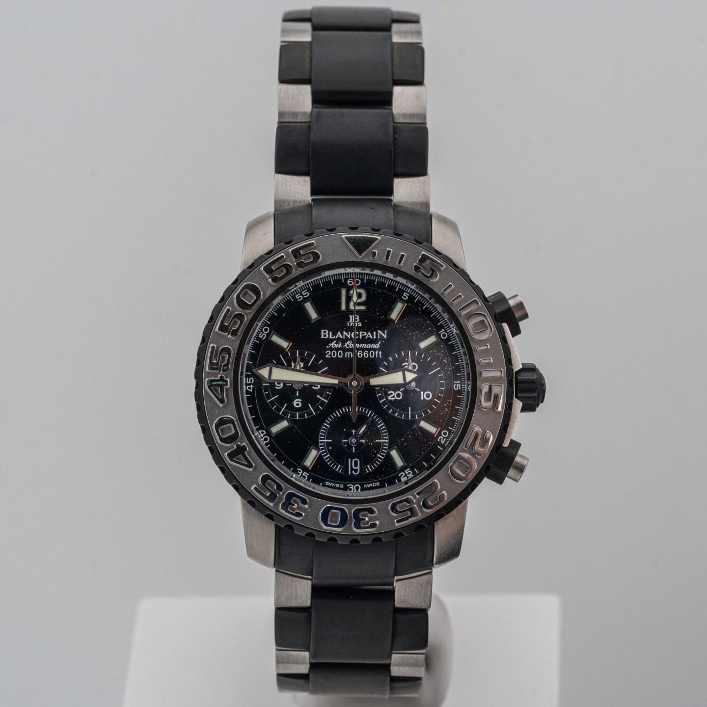 Blancpain Air Command 2285F-6530-66 (Onbekend (willekeurig serienummer)) - Zwart wijzerplaat 40mm Staal (1/8)