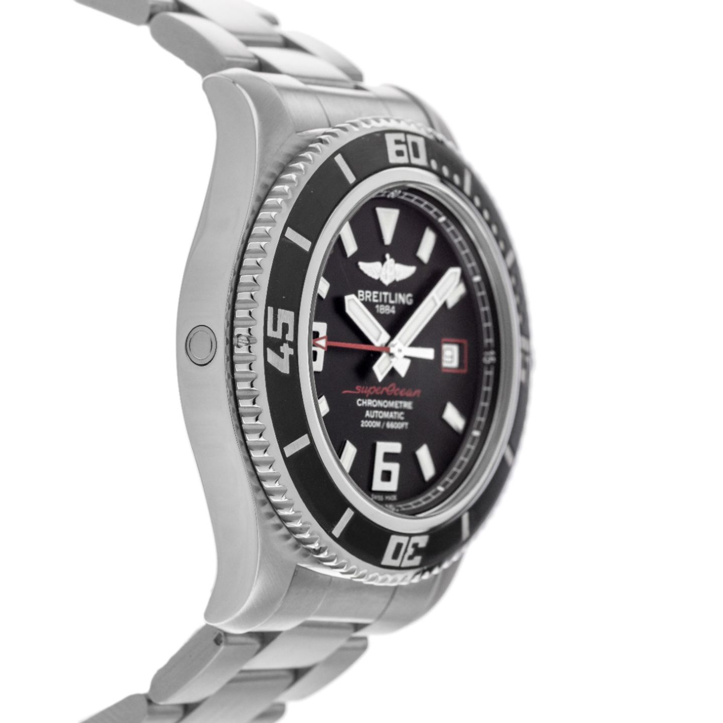 Breitling Superocean 44 A1739102/BA76 (2014) - Zwart wijzerplaat 44mm Staal (5/8)