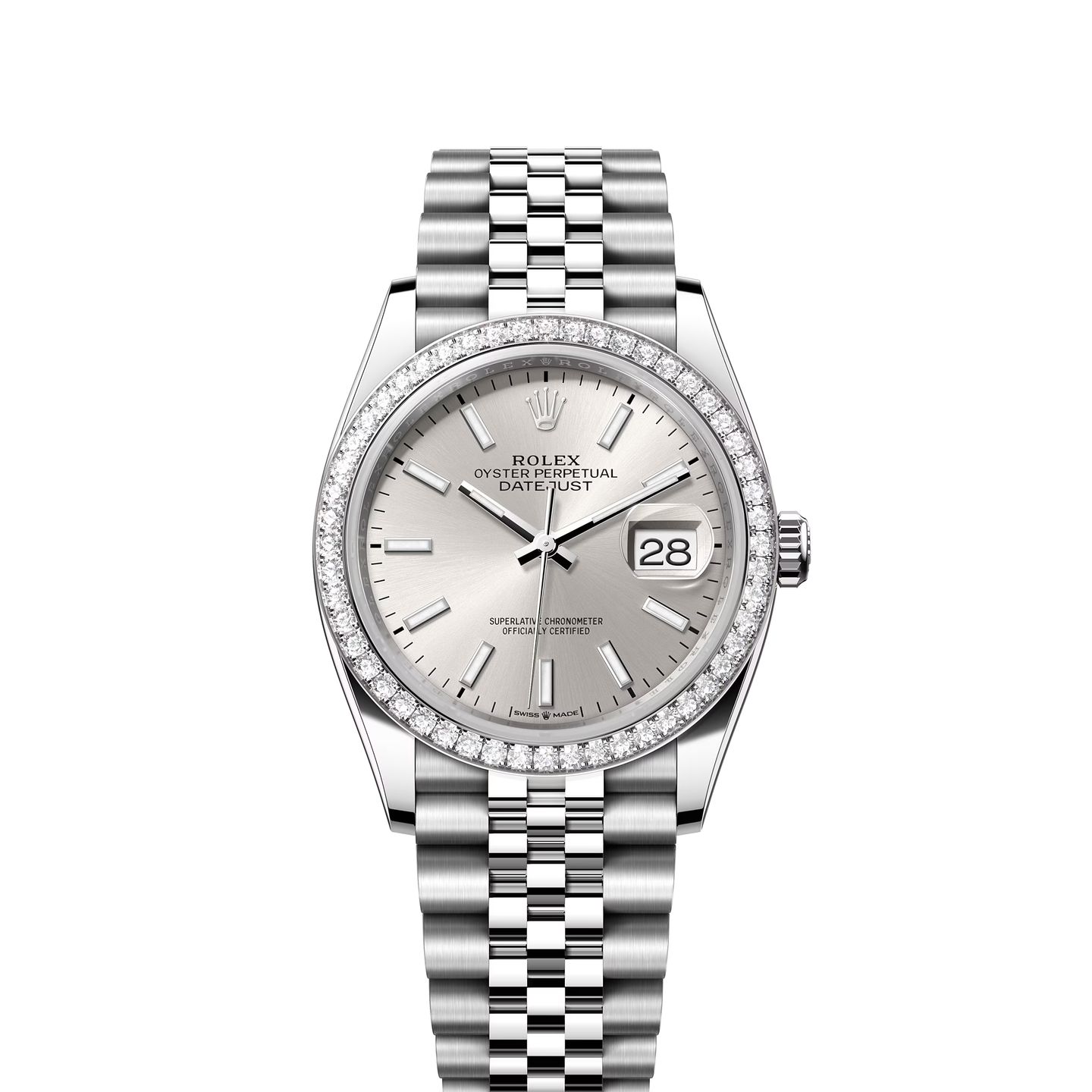 Rolex Datejust 36 126284RBR (2024) - Zilver wijzerplaat 36mm Staal (1/1)