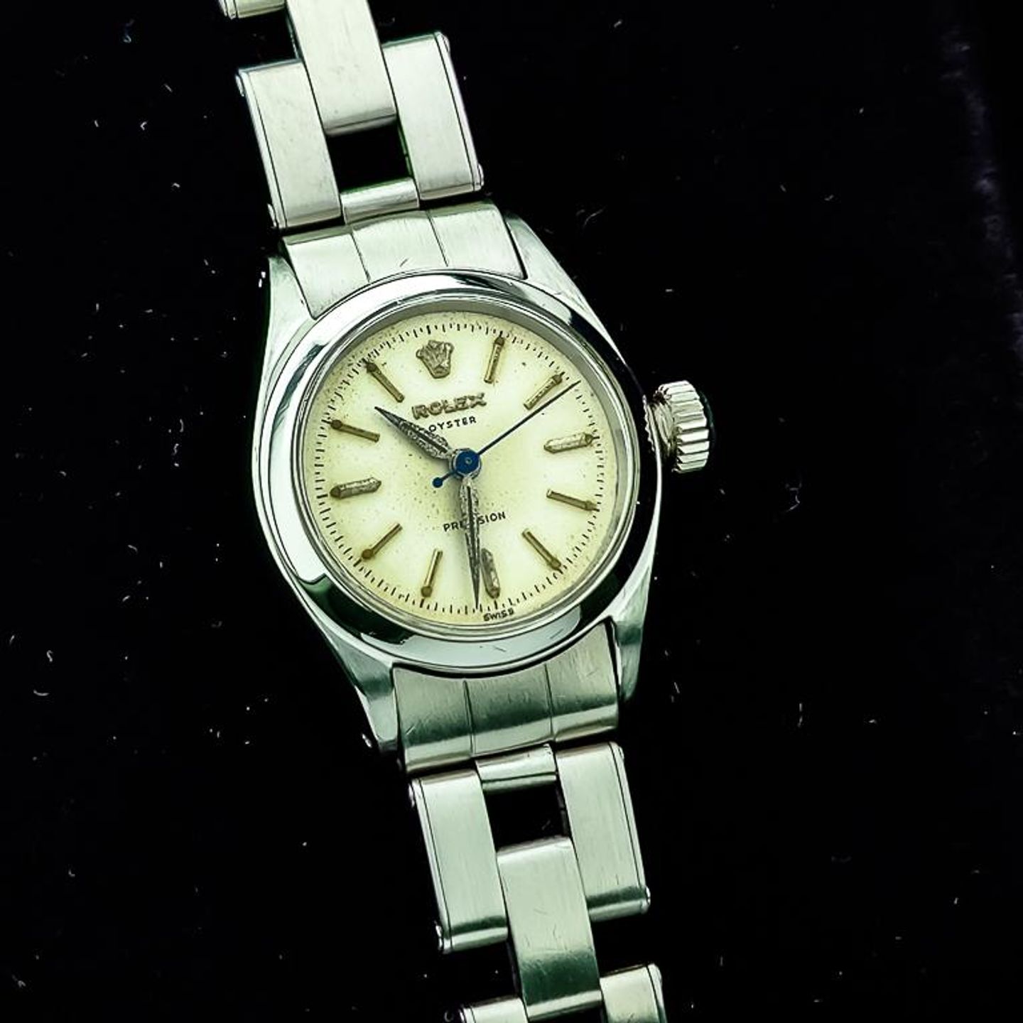 Rolex Oyster 6410 (1956) - Champagne dial 24 mm Steel case (6/8)
