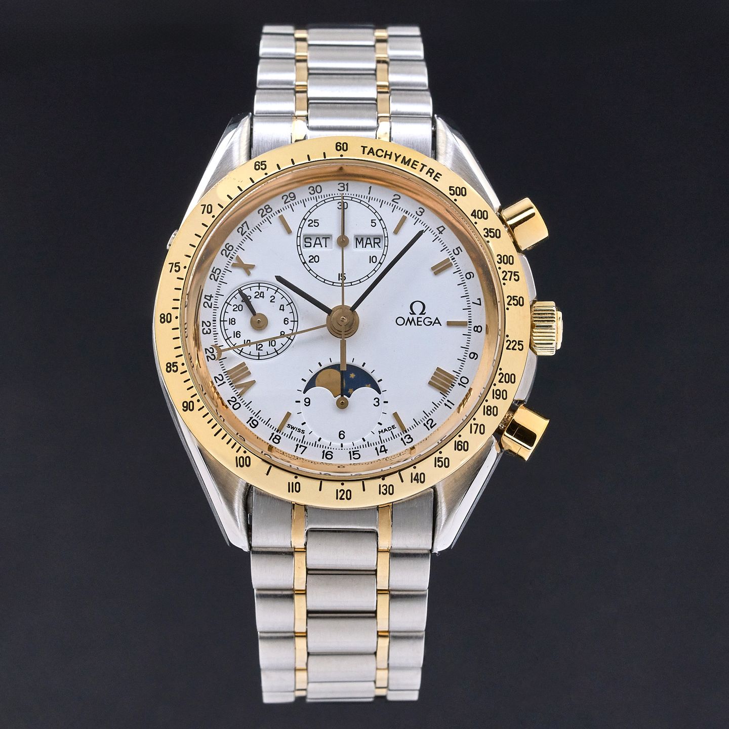 Omega Speedmaster Reduced 3330.20.00 (Unknown (random serial)) - White dial 39 mm Steel case (3/7)