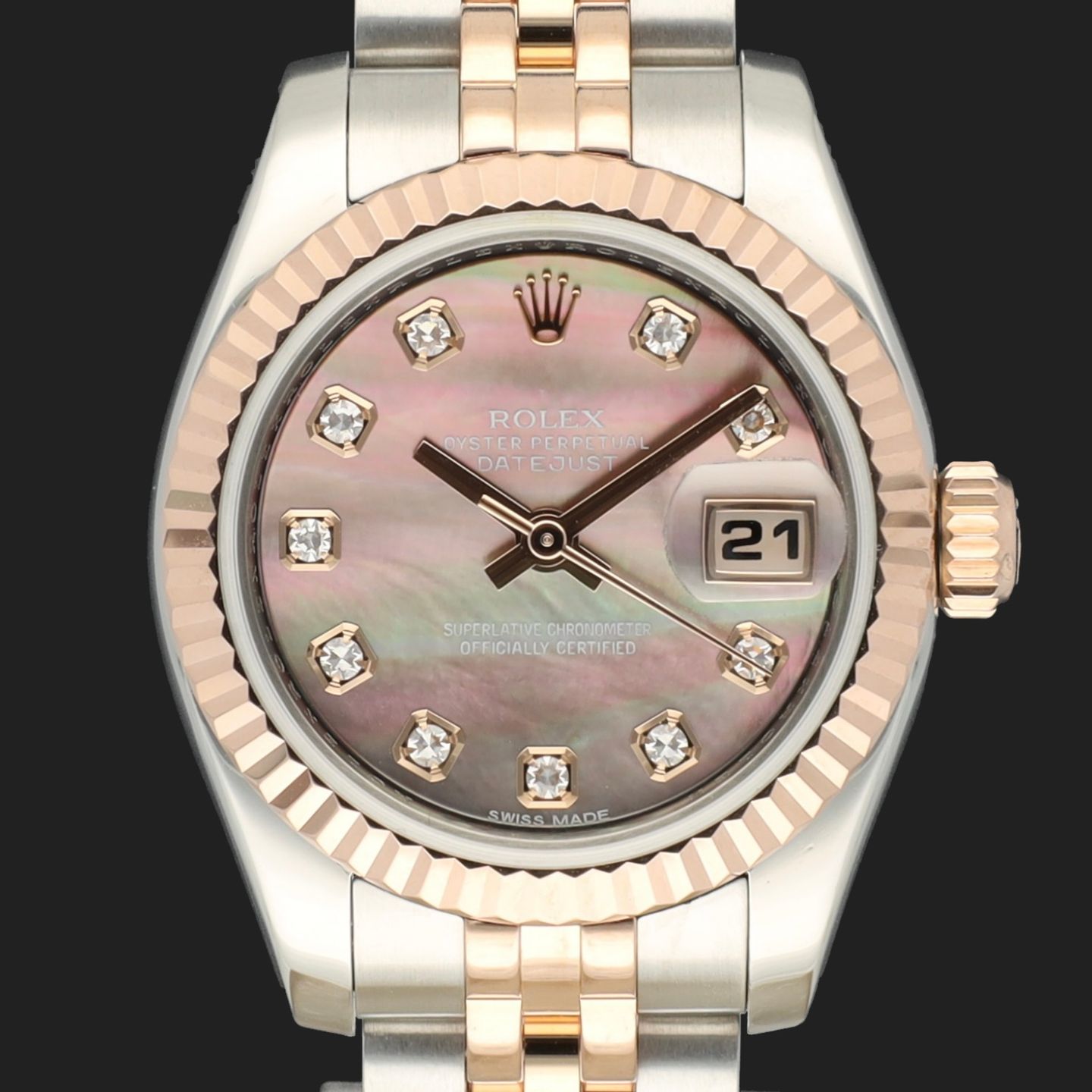 Rolex Lady-Datejust 179171 (2017) - Pearl dial 26 mm Gold/Steel case (3/8)
