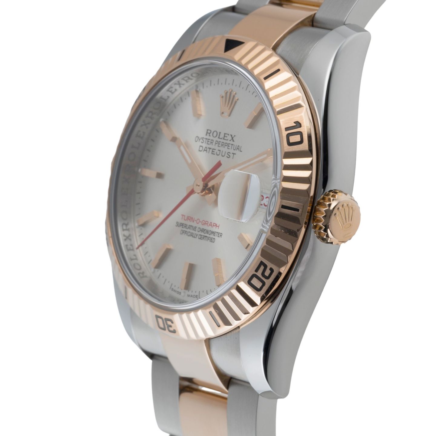 Rolex Datejust Turn-O-Graph 116261 (2004) - Silver dial 36 mm Gold/Steel case (6/8)