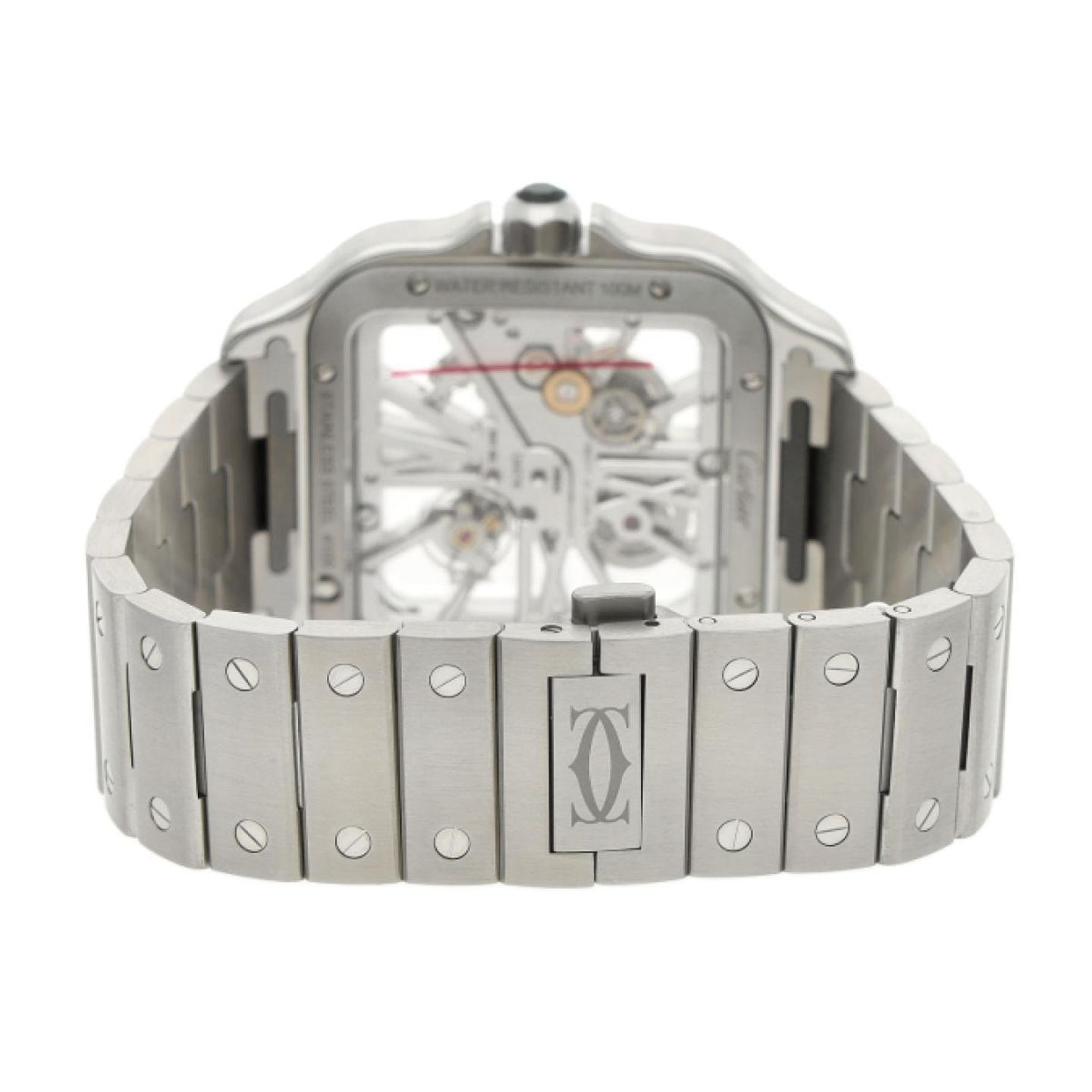 Cartier Santos WHSA0028 (2022) - Transparent dial 48 mm Steel case (4/5)
