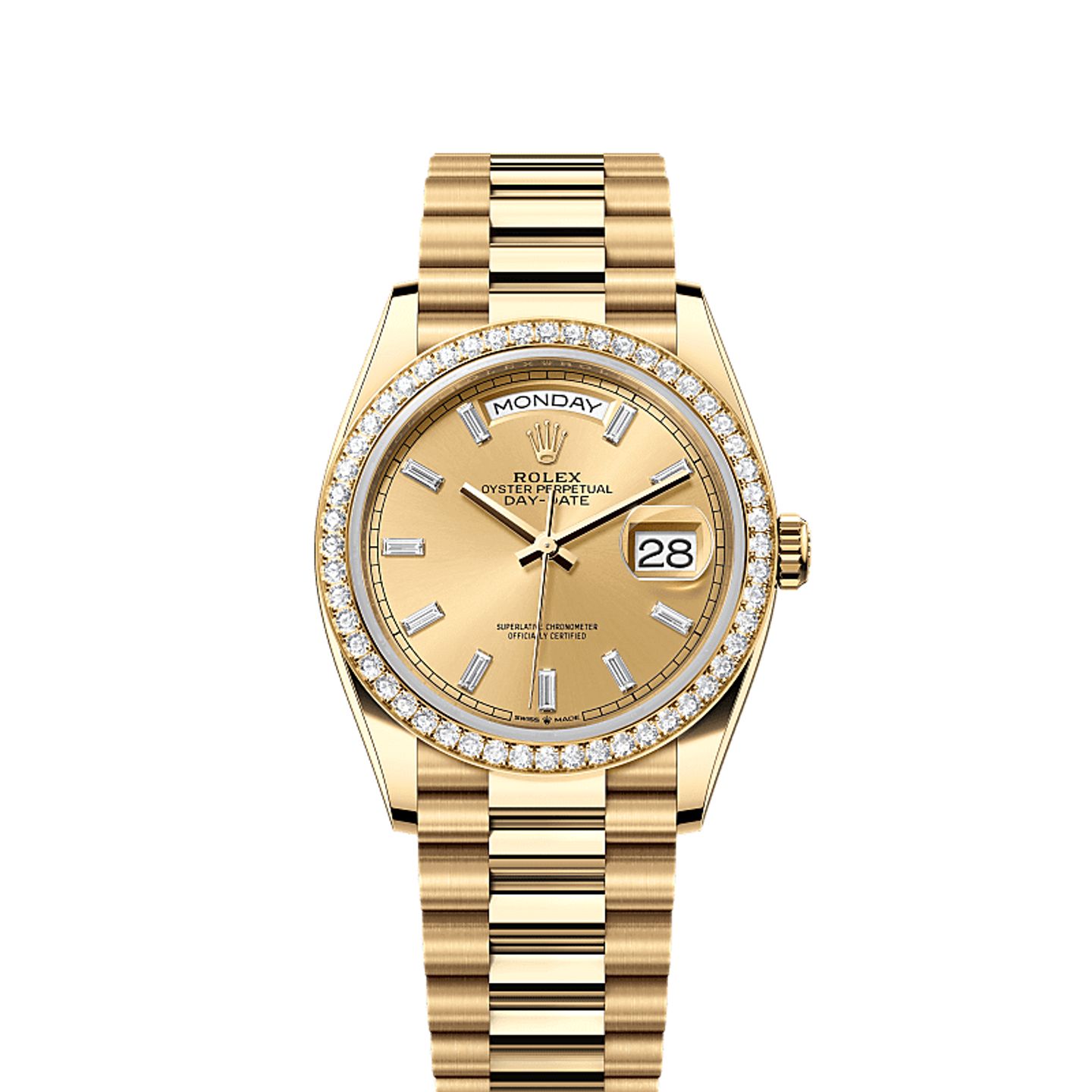Rolex Day-Date 36 128348RBR (2025) - Champagne dial 36 mm Yellow Gold case (1/1)