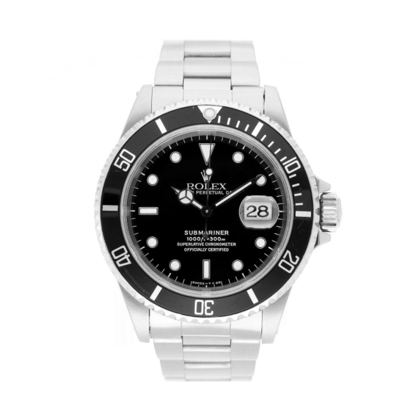 Rolex Submariner Date 16610 (1996) - Black dial 40 mm Steel case (1/4)
