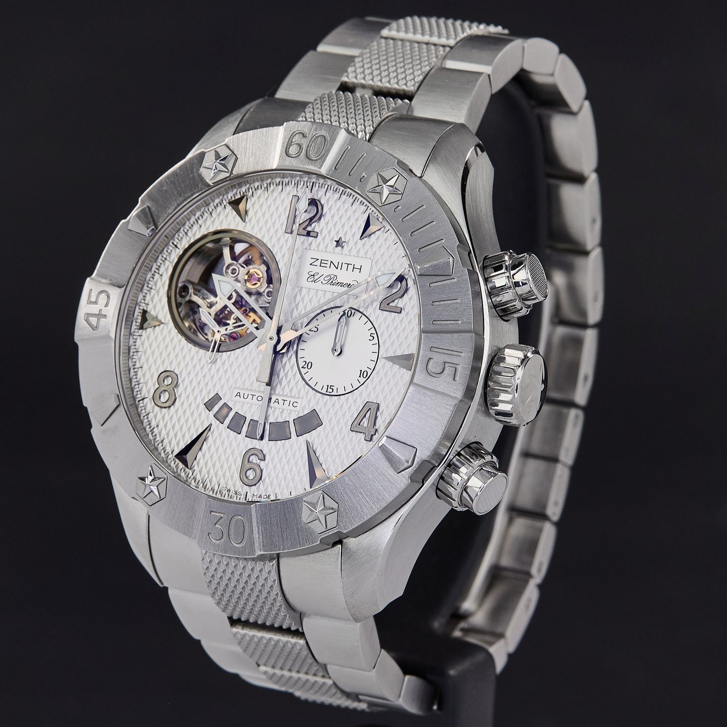 Zenith Defy El Primero 03.0526.4021 (2007) - White dial 46 mm Steel case (4/8)