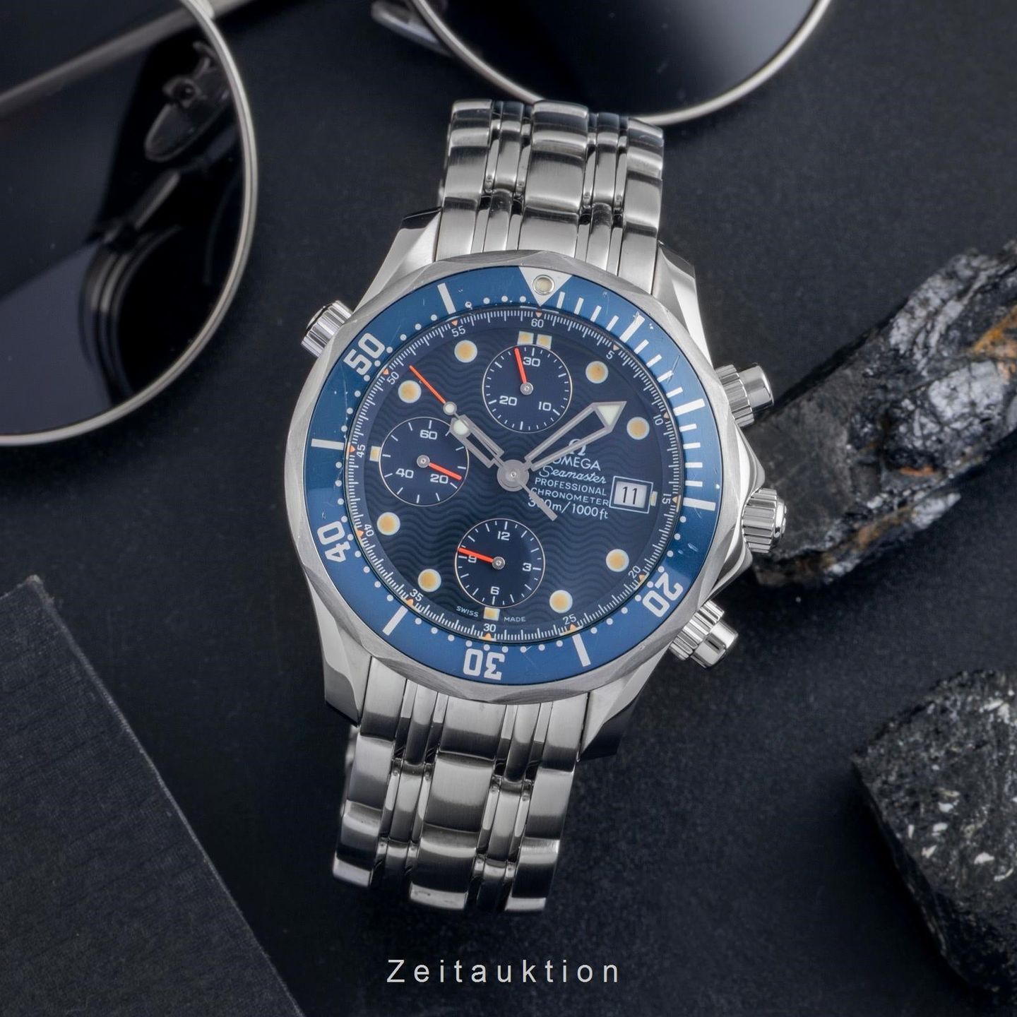 Omega Seamaster Diver 300 M 2599.80.00 (Onbekend (willekeurig serienummer)) - Blauw wijzerplaat 42mm Staal (3/8)
