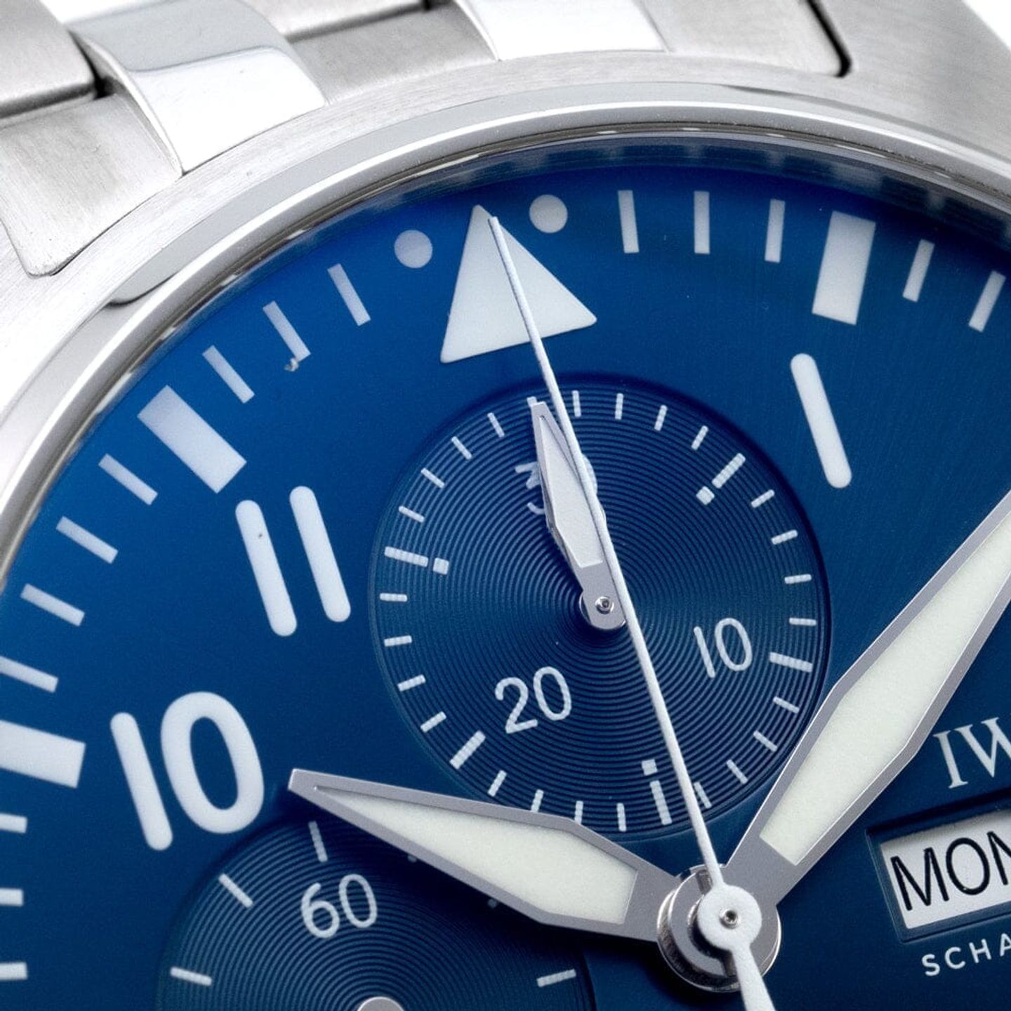 IWC Pilot Chronograph IW377717 (Unknown (random serial)) - Blue dial 43 mm Steel case (2/8)