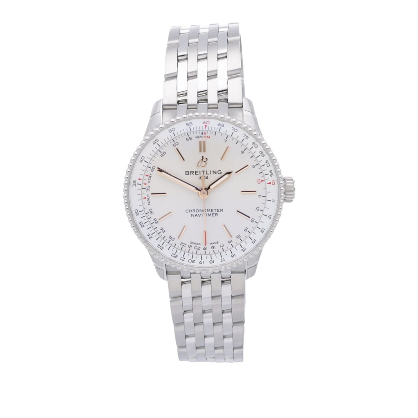 Breitling Navitimer A17327211G1A1 (2026) - White dial 36 mm Steel case (1/7)