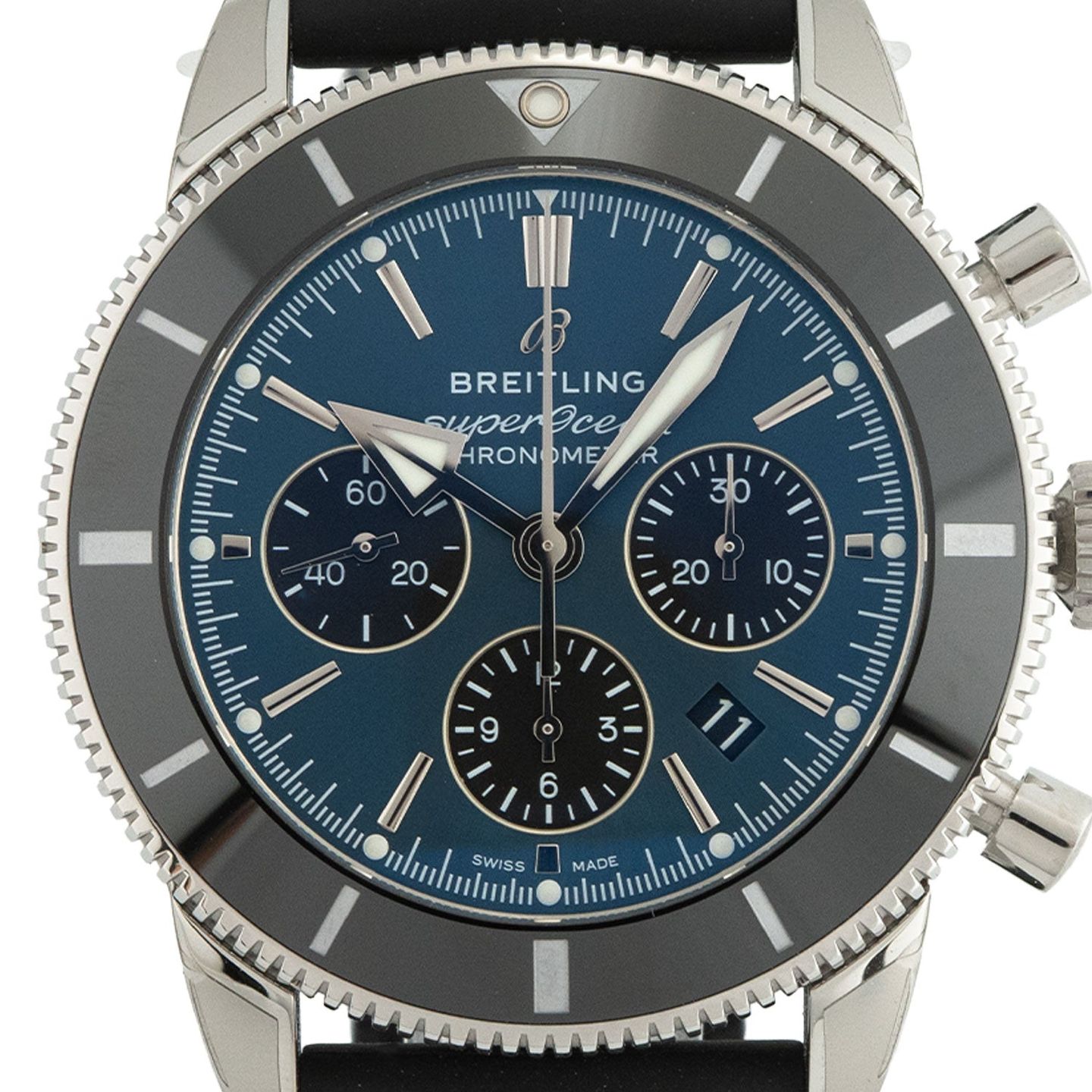 Breitling Superocean Heritage II Chronograph AB0162121C1S1 (2025) - Blue dial 44 mm Steel case (2/6)