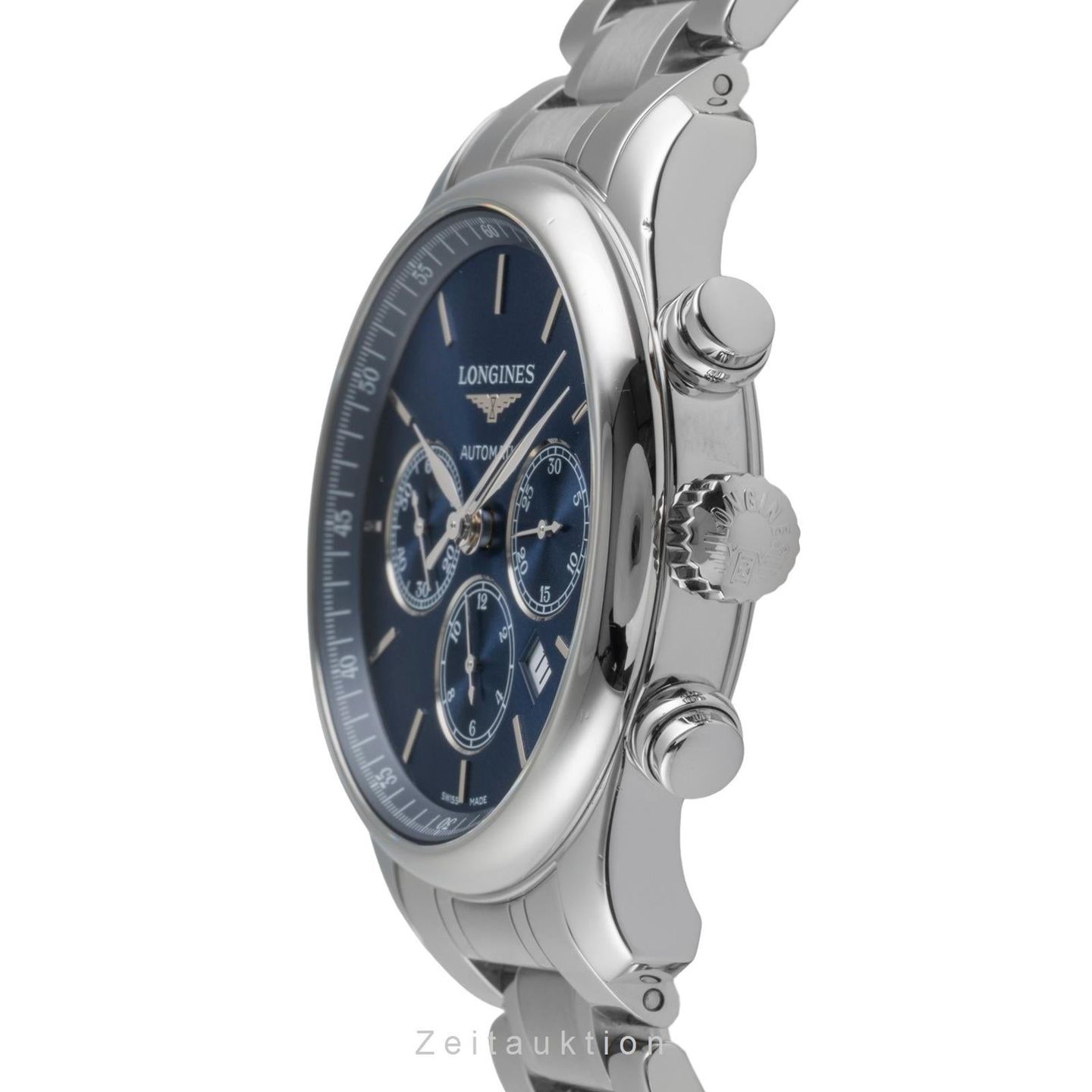 Longines Master Collection L2.859.4.92.6 (Unknown (random serial)) - Blue dial 44 mm Steel case (5/8)