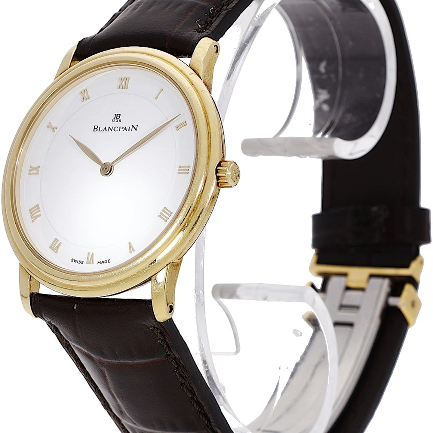 Blancpain Villeret Ultra-Slim 0071-1418-55 (1993) - White dial 35 mm Yellow Gold case (3/5)