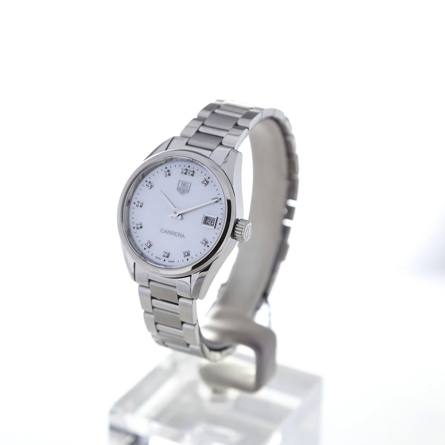 TAG Heuer Carrera Lady WAR1314.BA0778 (2024) - White dial 32 mm Steel case (3/4)