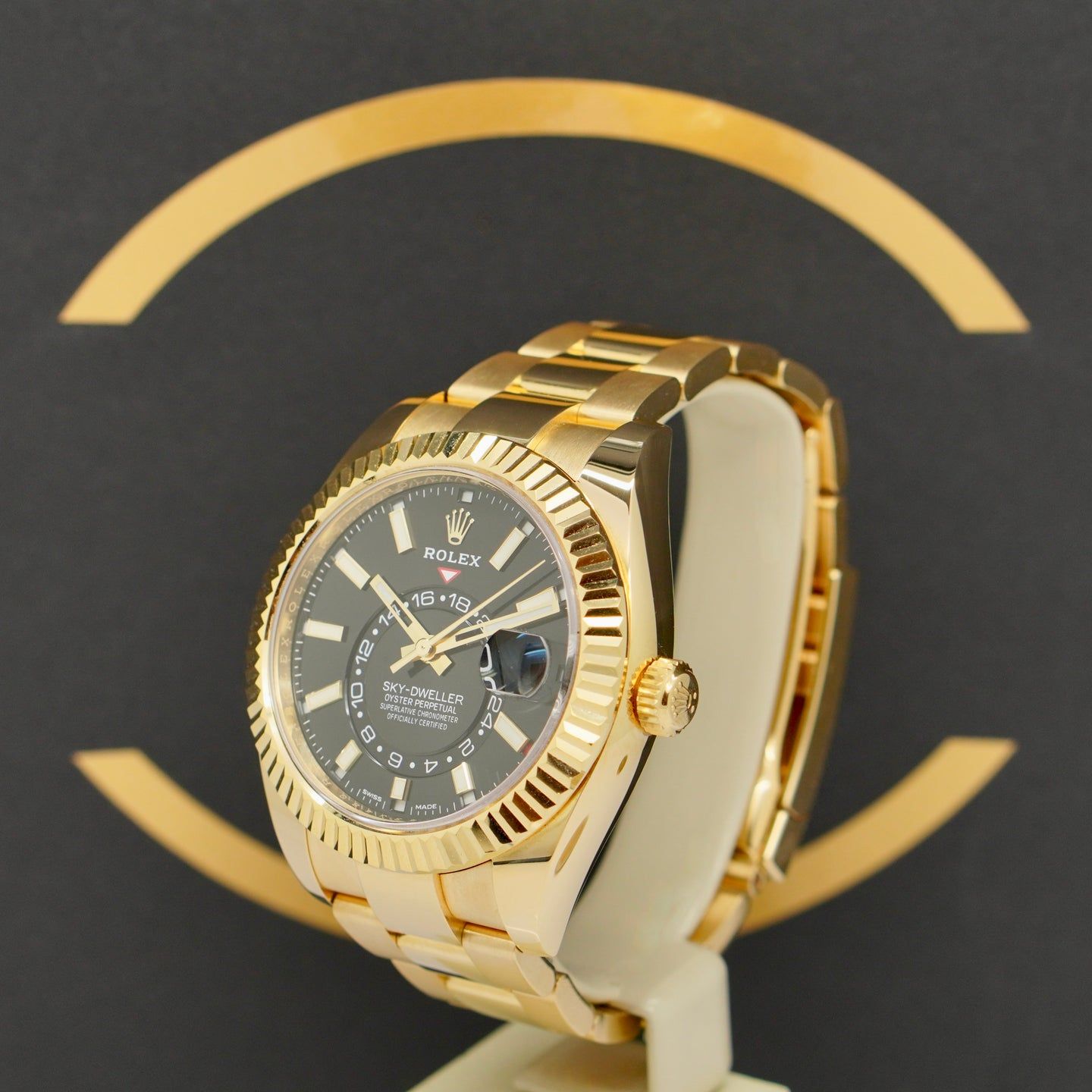 Rolex Sky-Dweller 326938 (2021) - Zwart wijzerplaat 42mm Geelgoud (2/7)