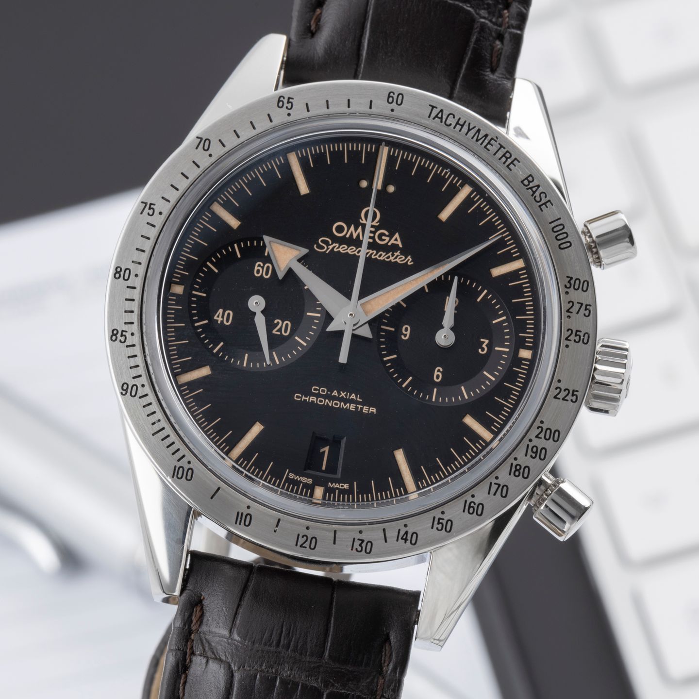 Omega Speedmaster '57 331.12.42.51.01.002 (Onbekend (willekeurig serienummer)) - Zwart wijzerplaat 42mm Staal (3/8)