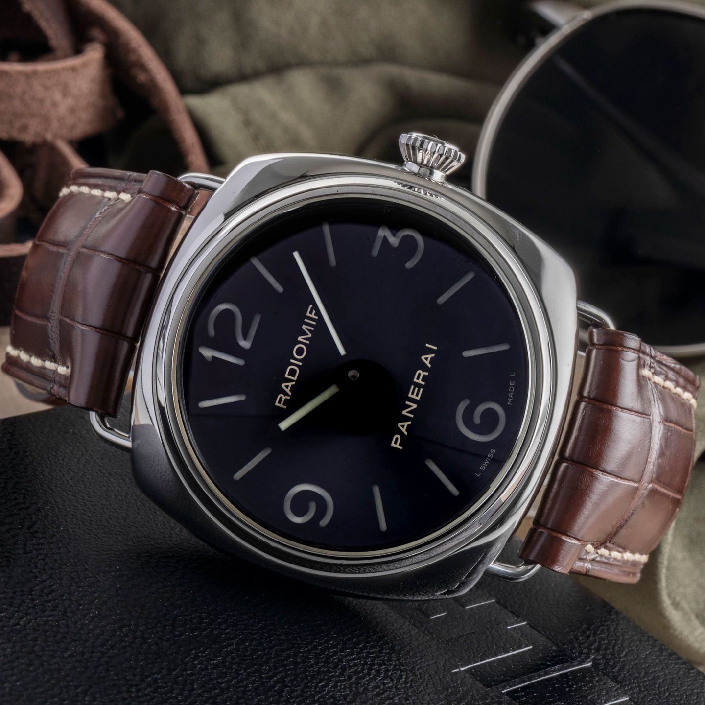 Panerai Radiomir PAM00210 (2008) - Zwart wijzerplaat 45mm Staal (2/8)