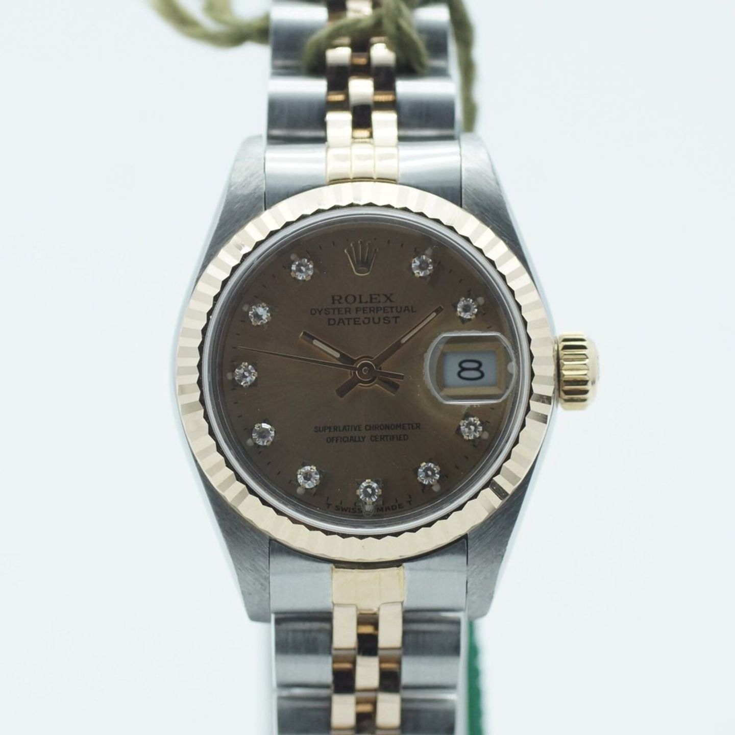Rolex Lady-Datejust 69173 (1992) - Champagne dial 26 mm Gold/Steel case (2/8)