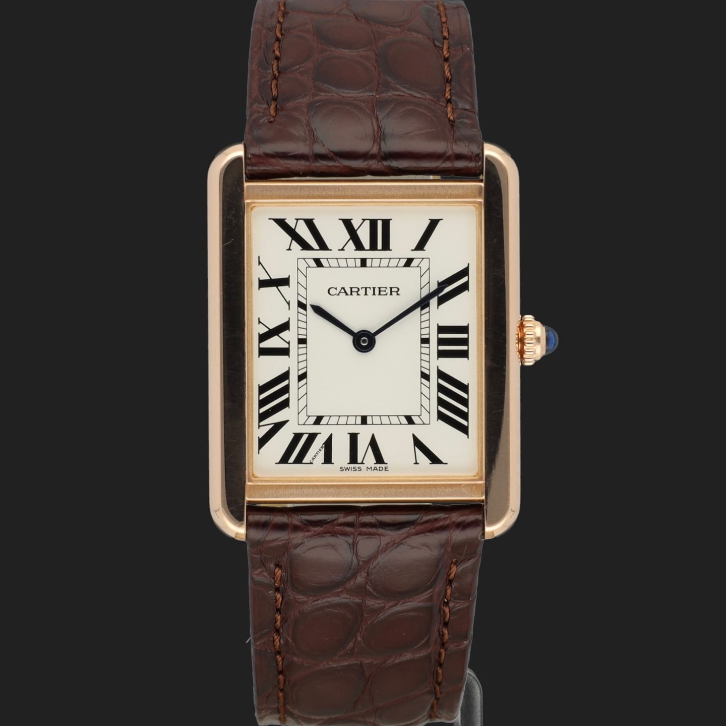 Cartier Tank Solo W5200025 (2018) - Silver dial 35 mm Rose Gold case (2/8)