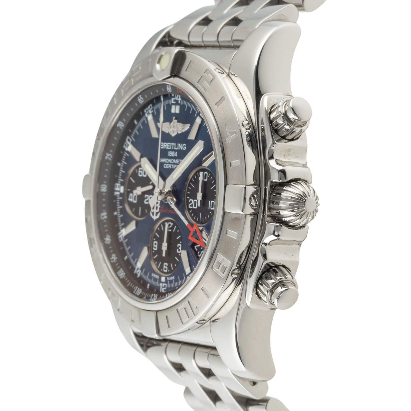 Breitling Chronomat 44 GMT AB0420 (2012) - Blue dial 44 mm Steel case (6/8)