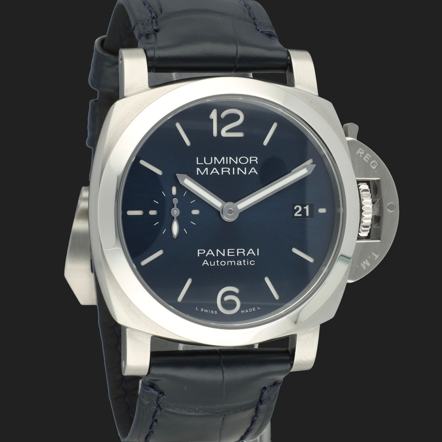 Panerai Luminor Marina PAM01370 (2024) - Blauw wijzerplaat 40mm Staal (4/8)