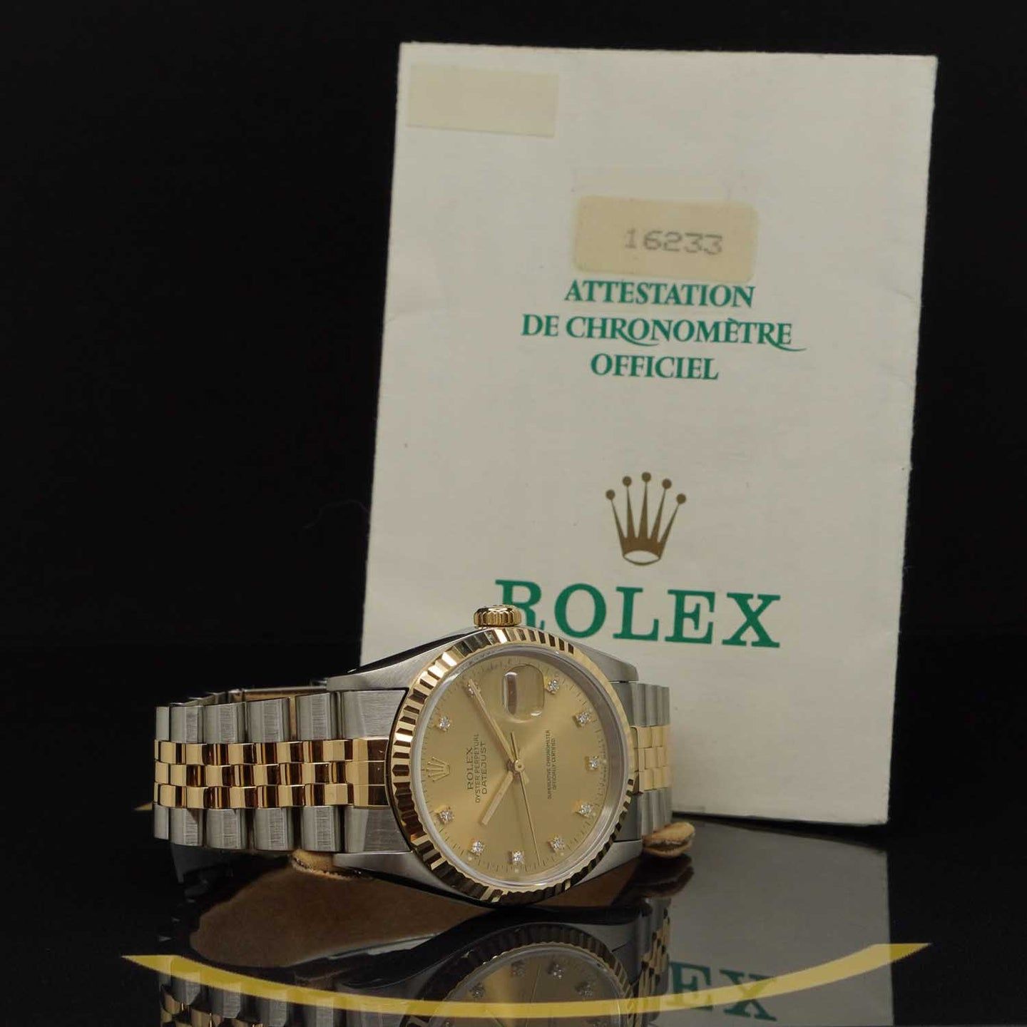Rolex Datejust 36 16233 (1993) - Goud wijzerplaat 36mm Goud/Staal (5/7)