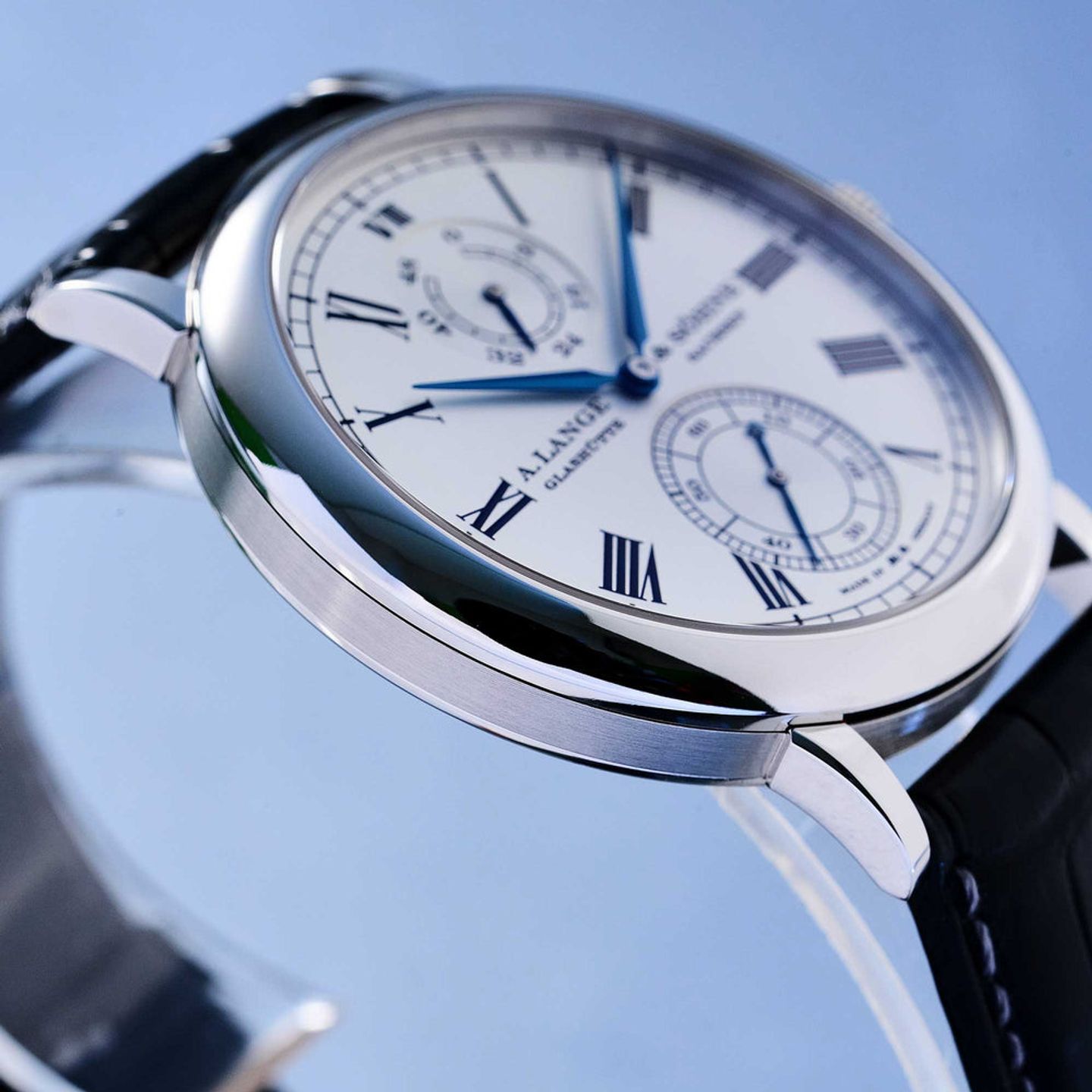 A. Lange & Söhne Langematik 304.049 (2005) - Silver dial 41 mm Platinum case (3/8)