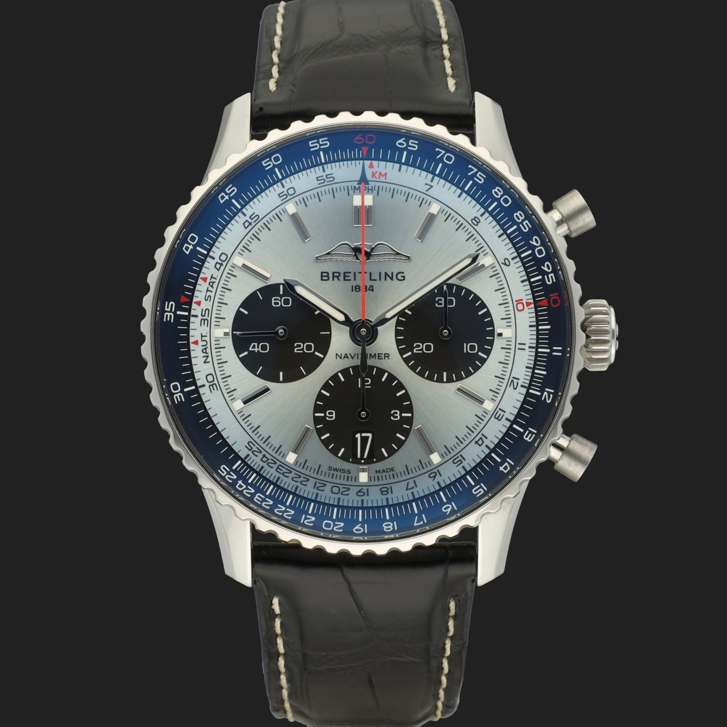 Breitling Navitimer 1 B01 Chronograph AB0138241G1P1 (2023) - Zilver wijzerplaat 43mm Staal (3/8)