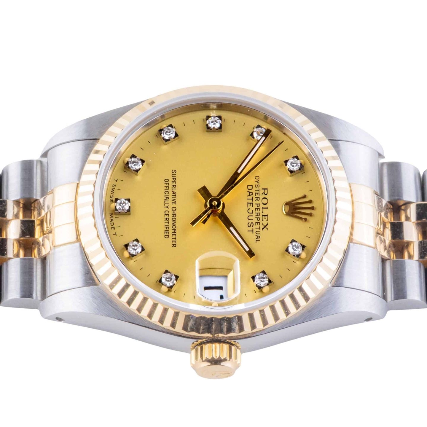 Rolex Datejust 31 68273 (1991) - Champagne dial 31 mm Gold/Steel case (6/8)
