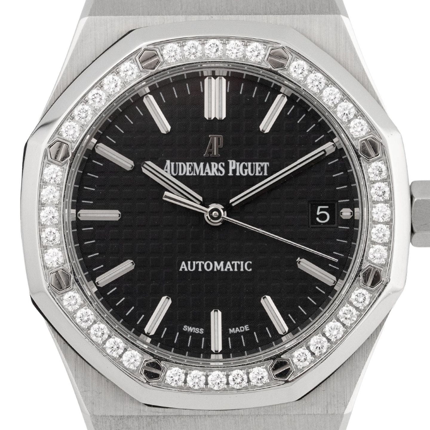 Audemars Piguet Royal Oak Lady 15451ST.ZZ.1256ST.01 (2013) - Black dial 37 mm Steel case (2/8)