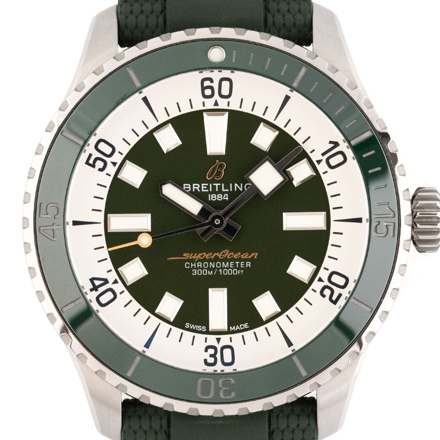 Breitling Superocean 44 A17376 (2022) - Groen wijzerplaat 44mm Staal (2/5)