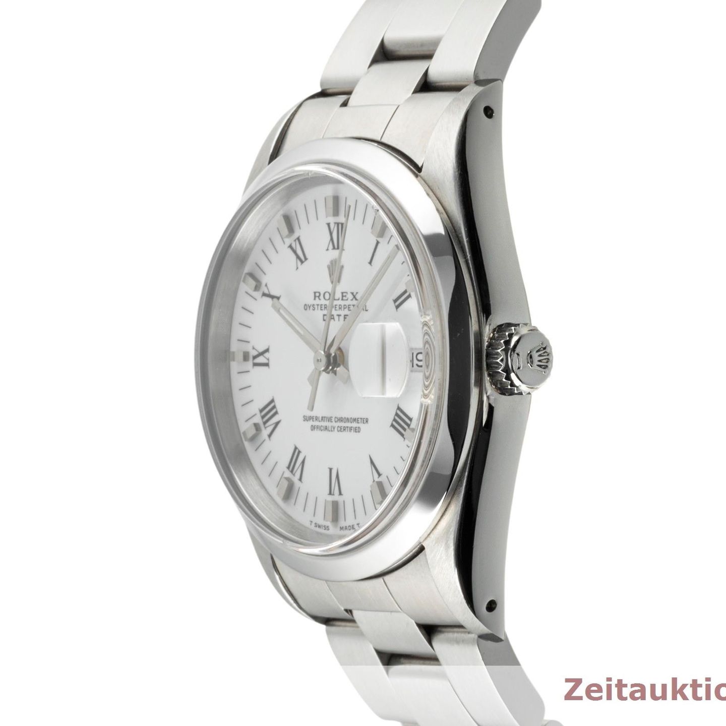 Rolex Oyster Perpetual Date 115200 (1991) - Wit wijzerplaat 34mm Staal (6/8)