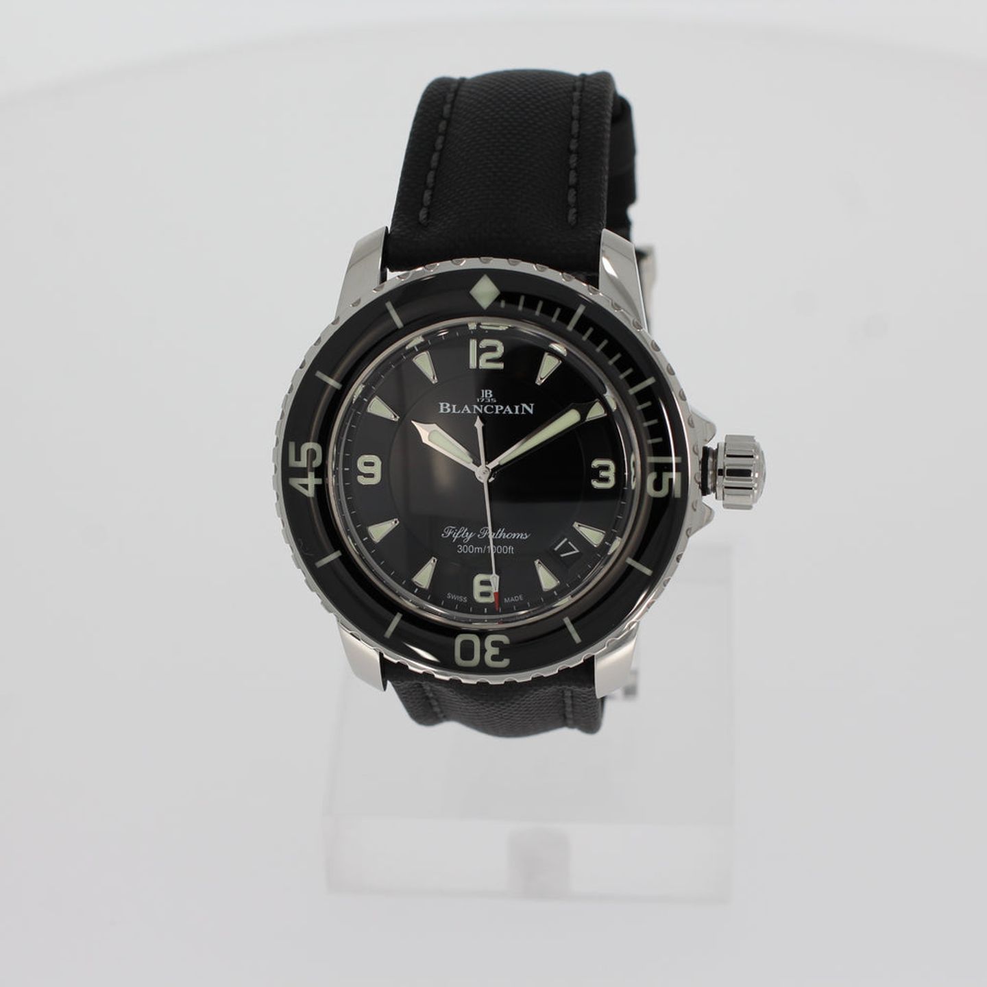 Blancpain Fifty Fathoms 5015-1130-52A (2024) - Zwart wijzerplaat 45mm Staal (1/4)