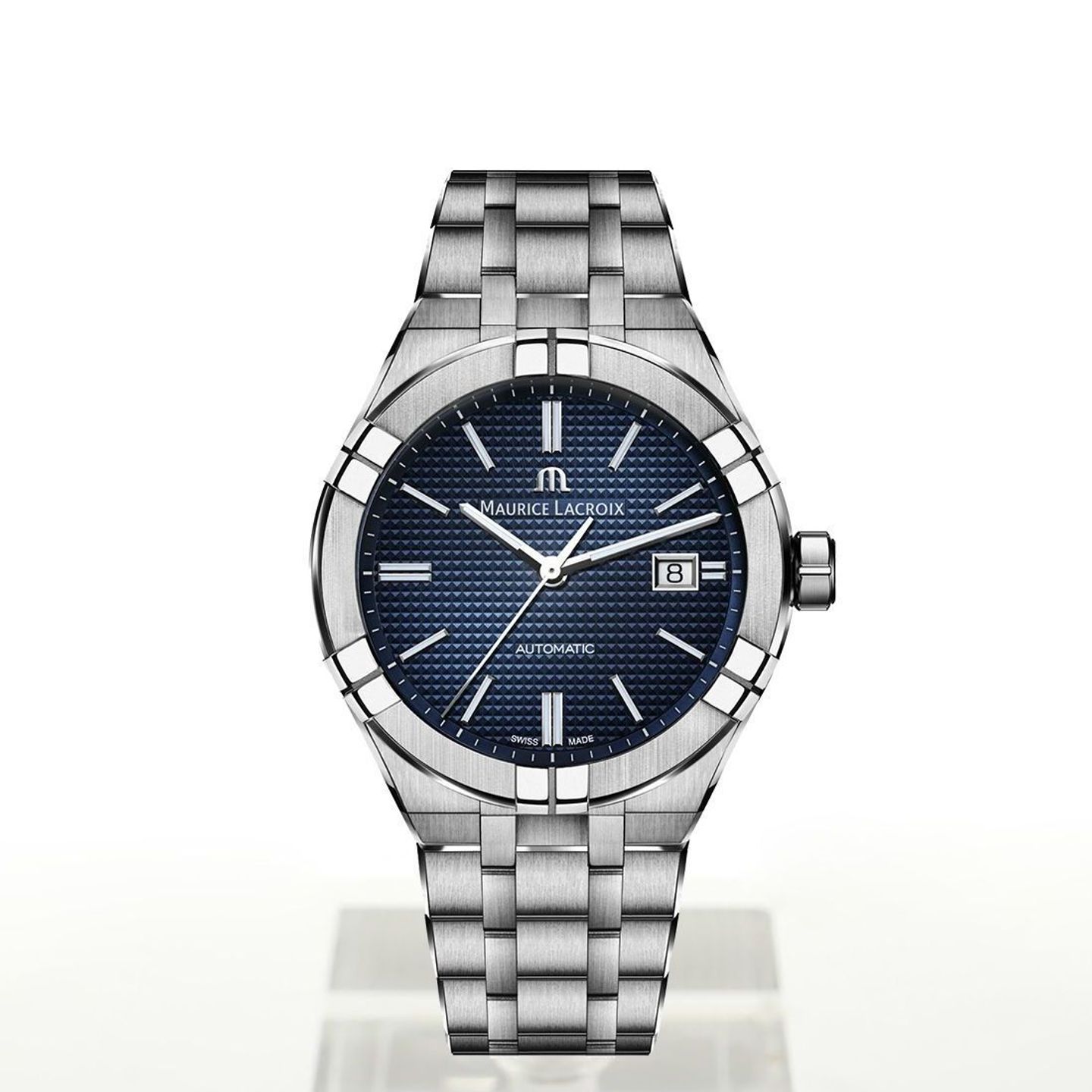 Maurice Lacroix Aikon AI6008-SS002-430-1 (2023) - Blue dial 42 mm Steel case (2/2)