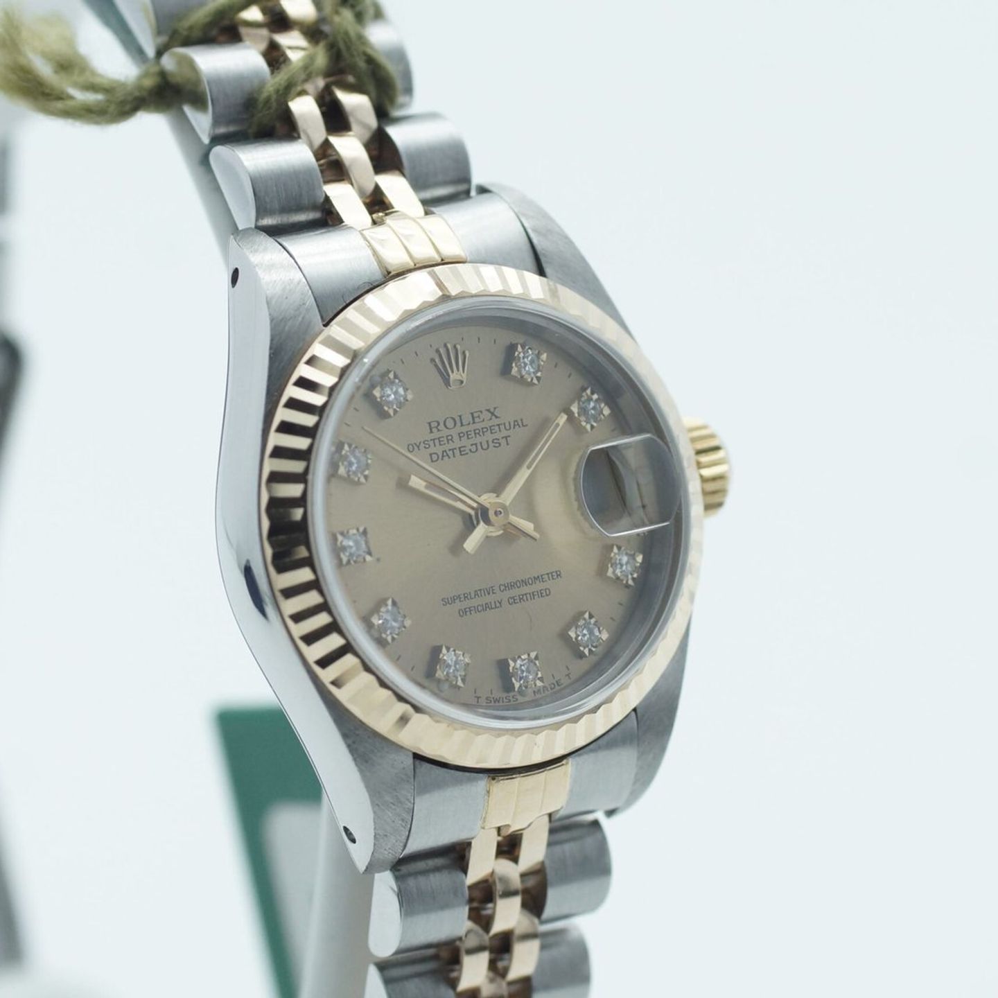 Rolex Lady-Datejust 69173 (1992) - Champagne dial 26 mm Gold/Steel case (3/8)
