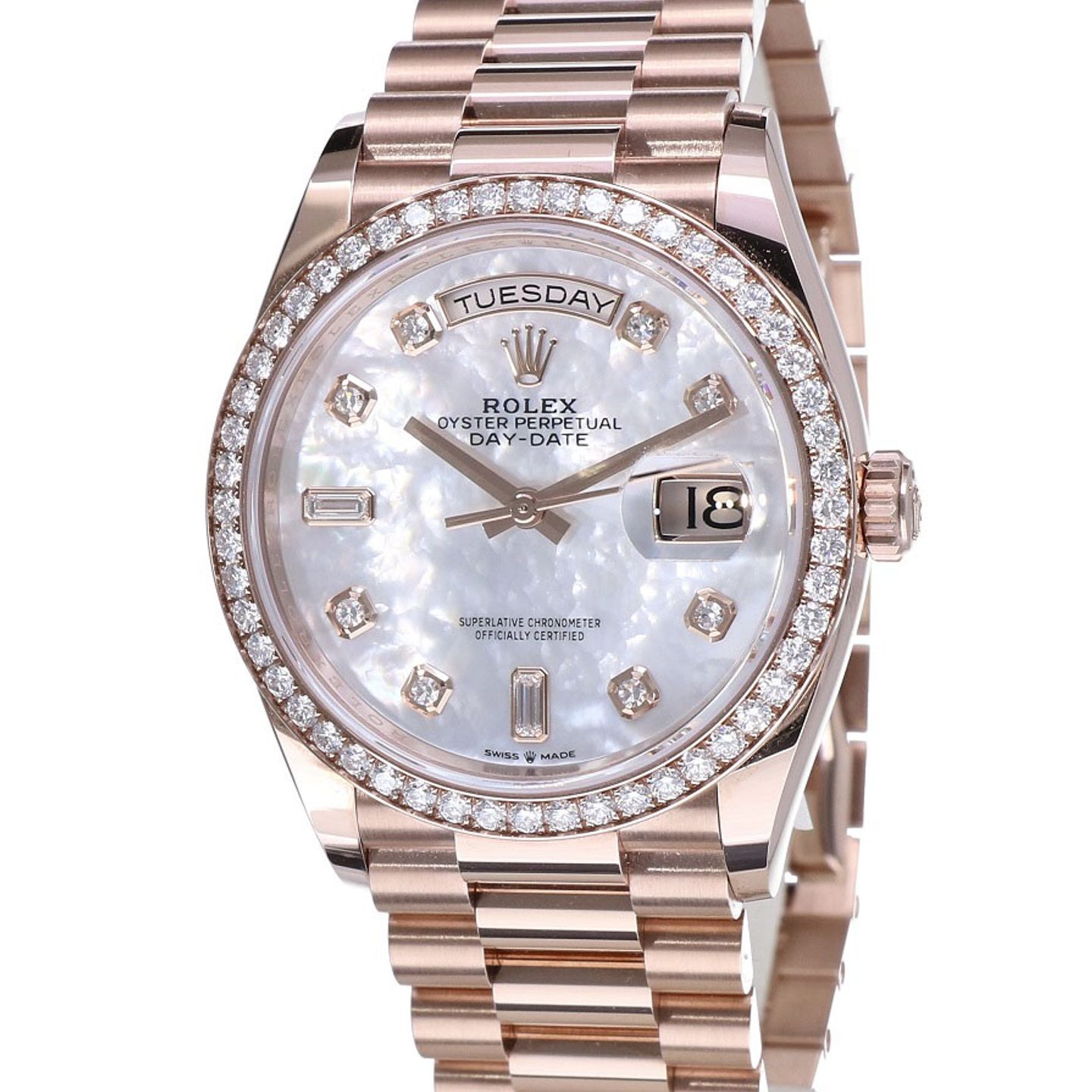 Rolex Day-Date 36 128345RBR (2022) - White dial 36 mm Rose Gold case (1/8)
