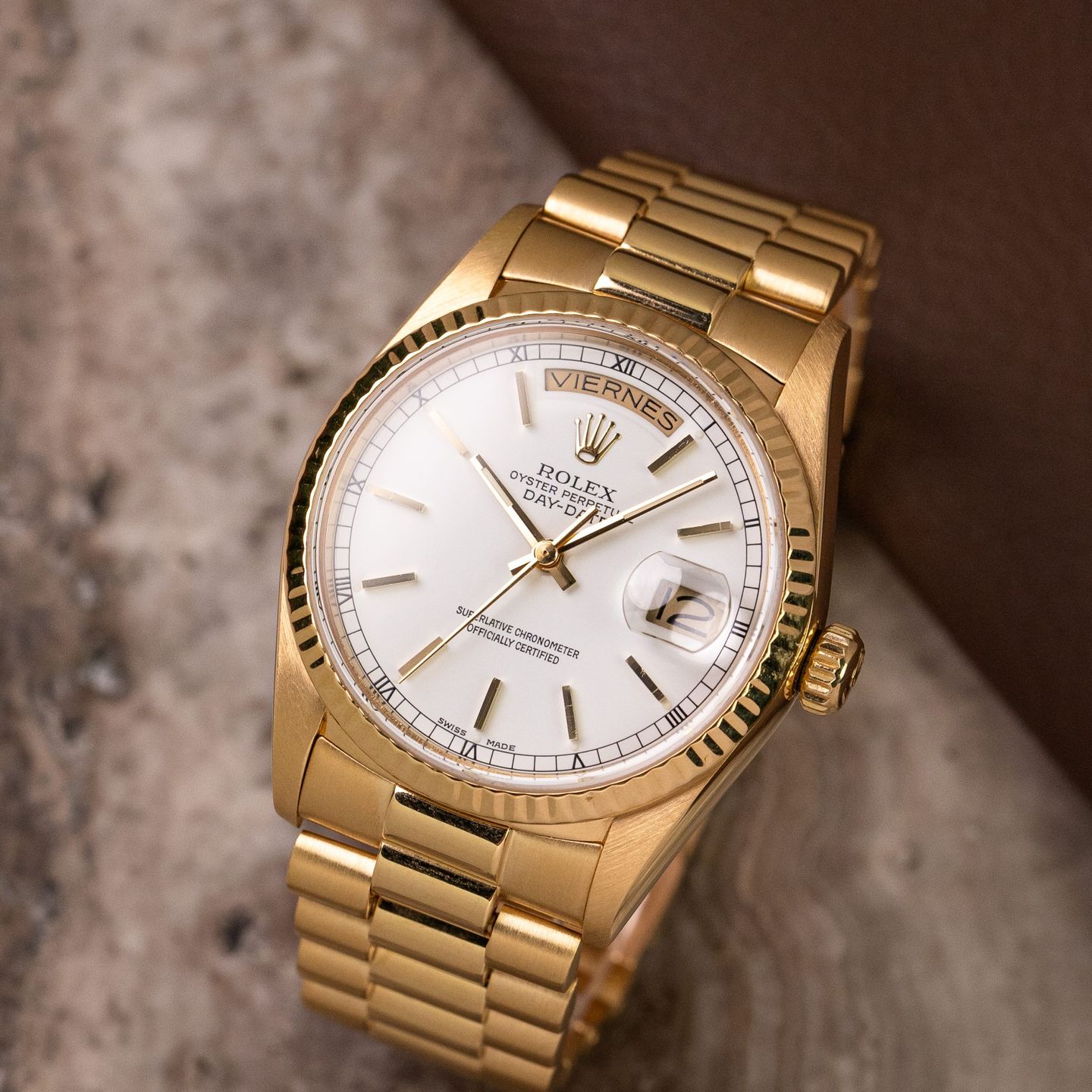 Rolex Day-Date 36 18038 (1986) - 36 mm Yellow Gold case (5/5)