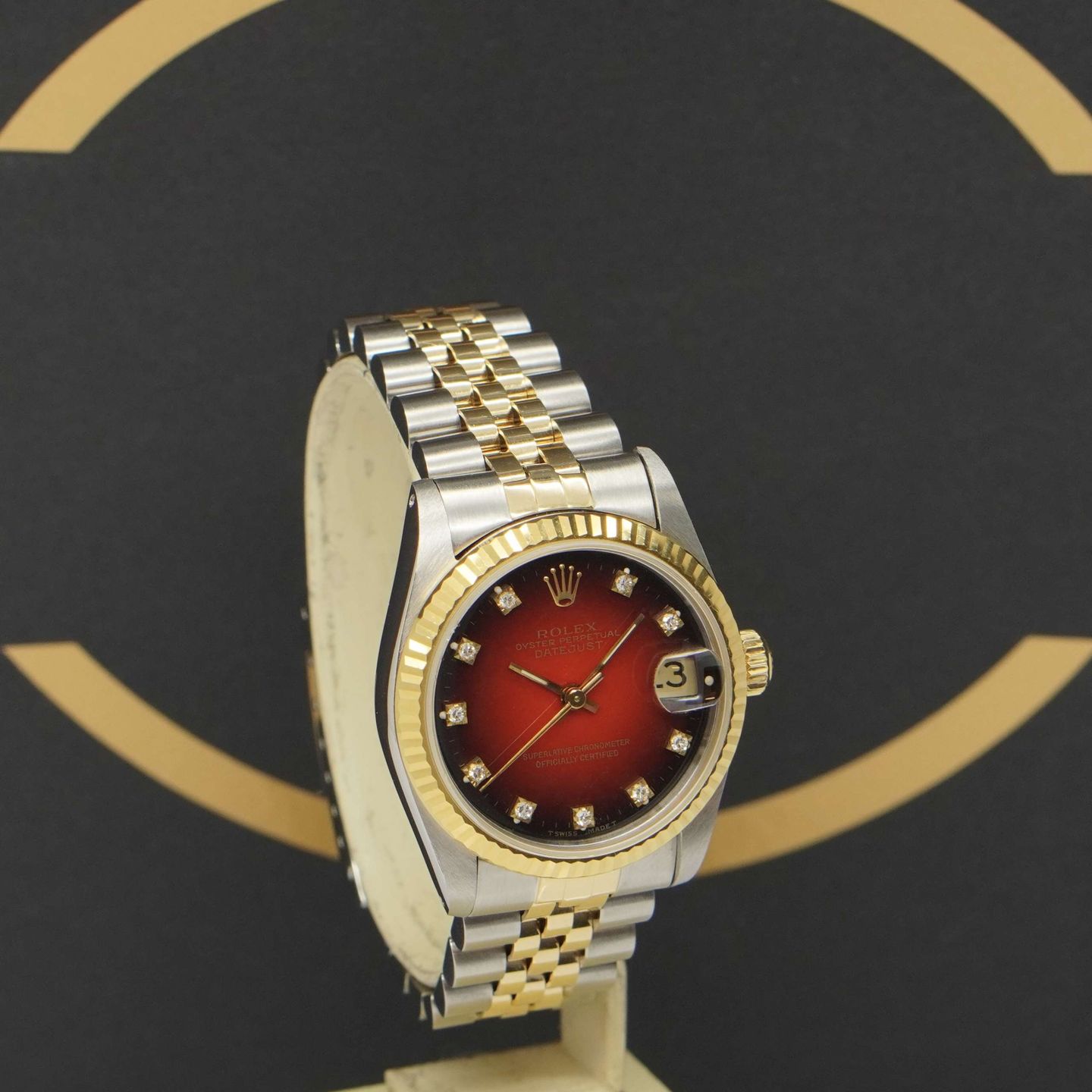 Rolex Datejust 31 68273 (1989) - Rood wijzerplaat 31mm Goud/Staal (3/7)