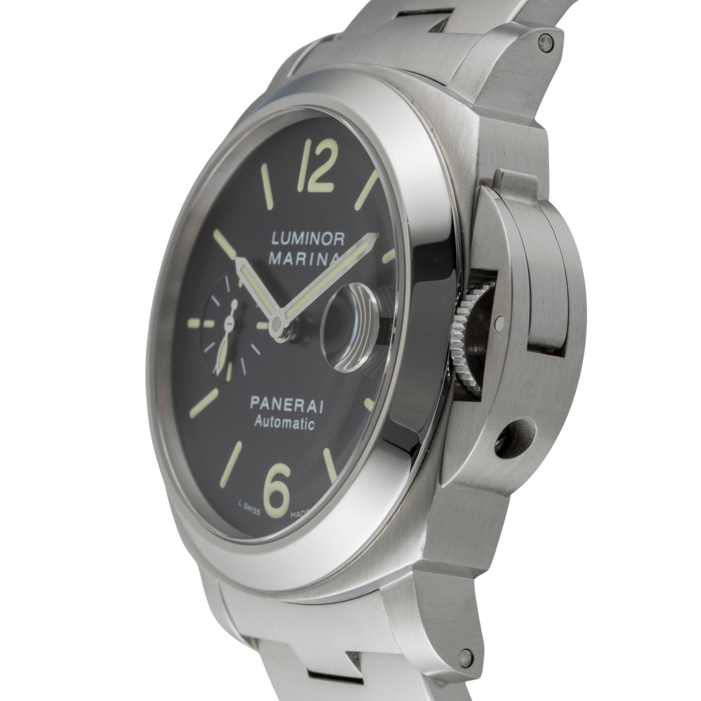 Panerai Luminor Marina Automatic PAM00299 (Unknown (random serial)) - Black dial 44 mm Steel case (6/8)