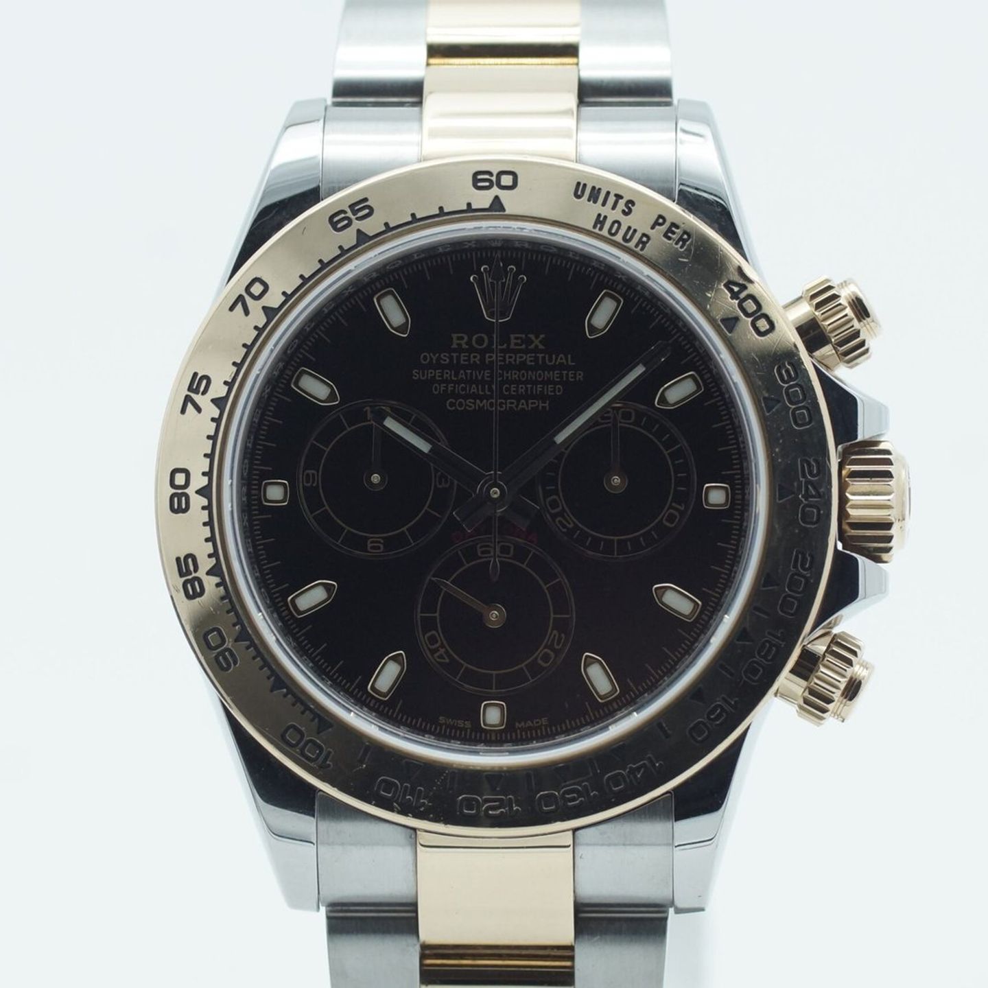 Rolex Daytona 116503 (2018) - Black dial 40 mm Gold/Steel case (2/8)