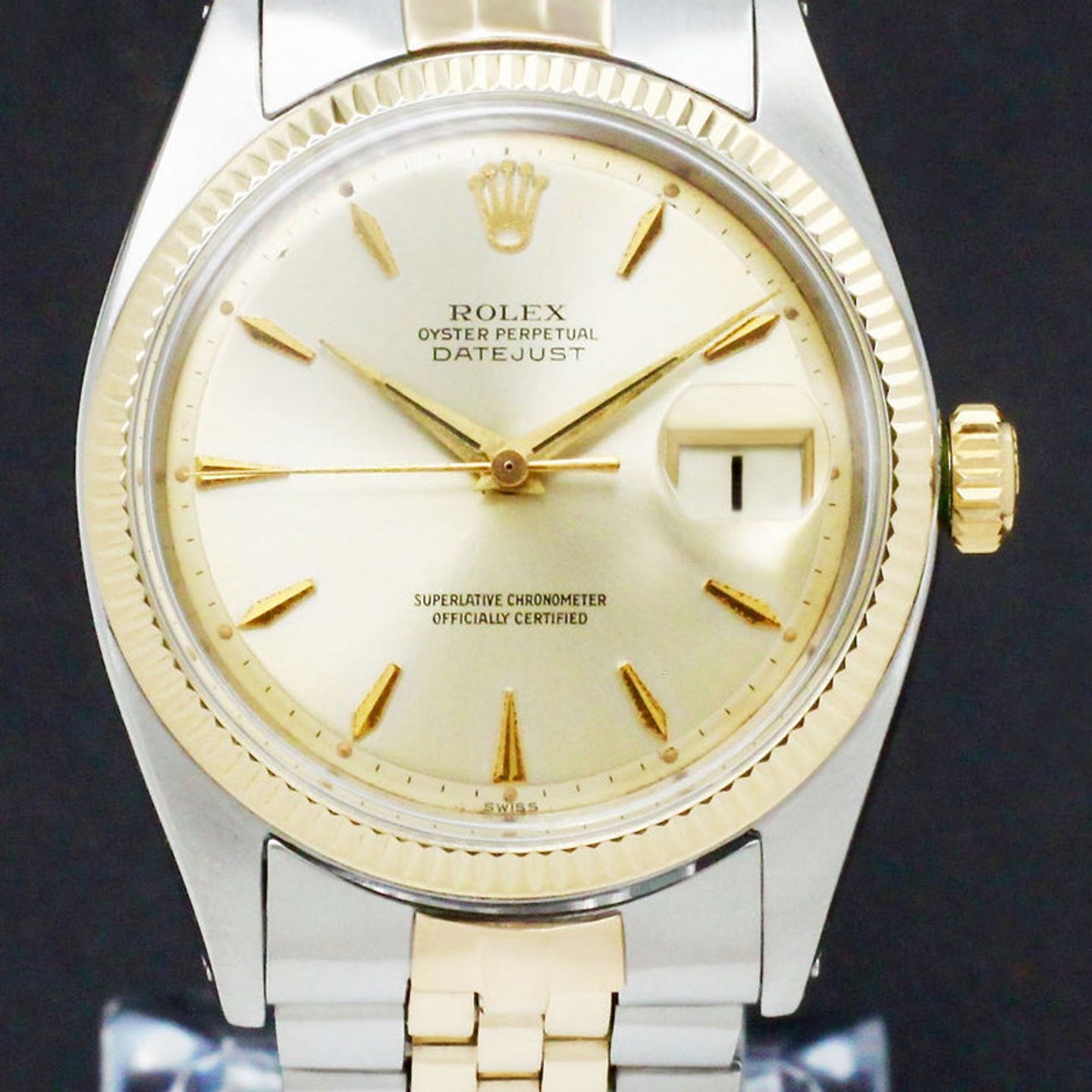 Rolex Datejust 1601 (1961) - Goud wijzerplaat 36mm Goud/Staal (1/7)