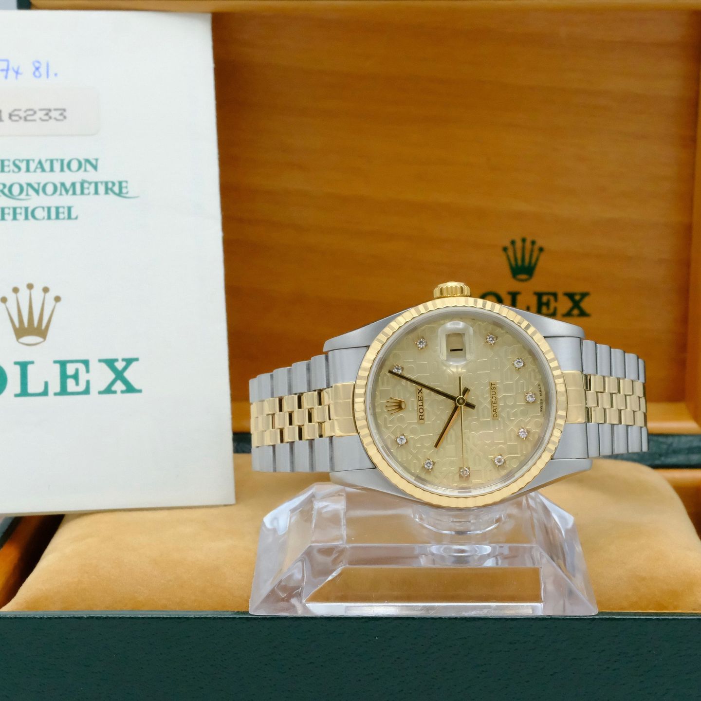 Rolex Datejust 36 16233G (1994) - 36 mm Gold/Steel case (3/8)