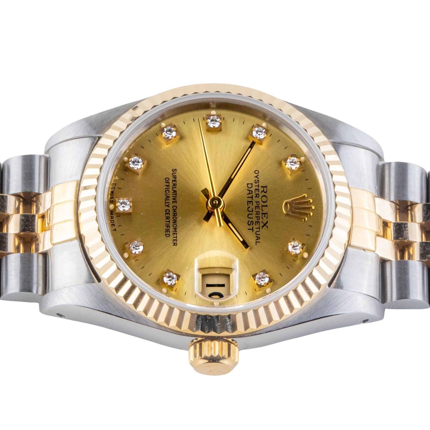 Rolex Datejust 31 68273 (1991) - Champagne dial 31 mm Gold/Steel case (6/8)