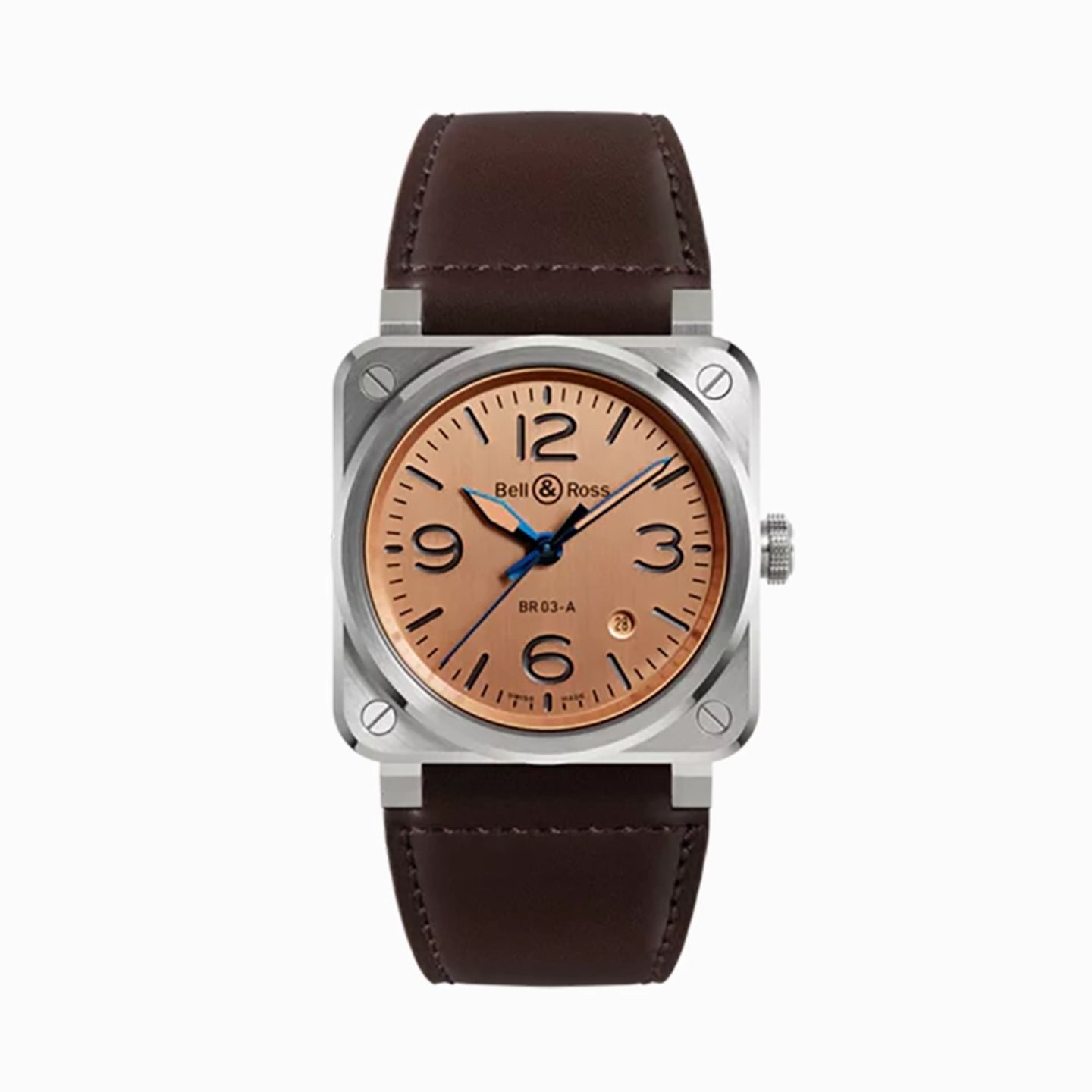 Bell & Ross BR 03 BR03A-GB-ST/SCA (2025) - Beige wijzerplaat 42mm Staal (1/1)