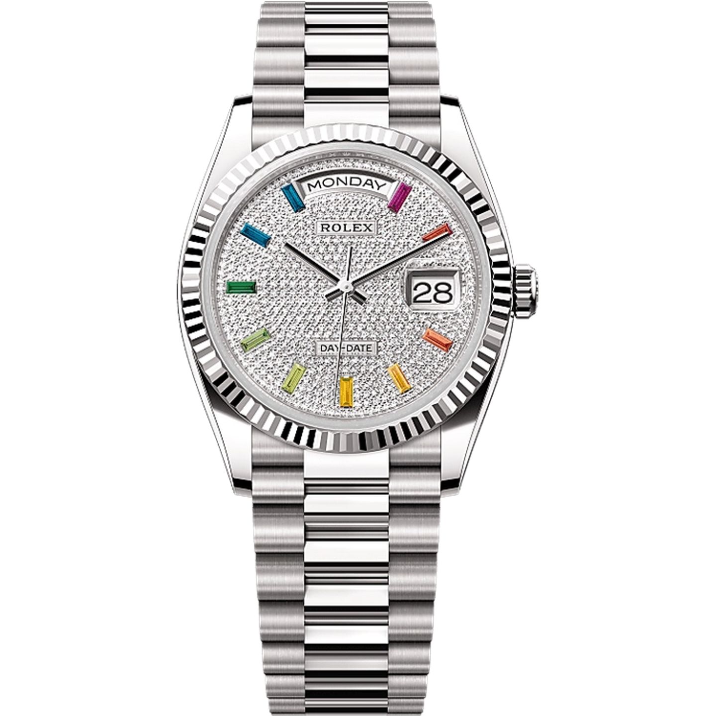 Rolex Day-Date 36 128239 (2025) - Diamant wijzerplaat 36mm Witgoud (1/1)